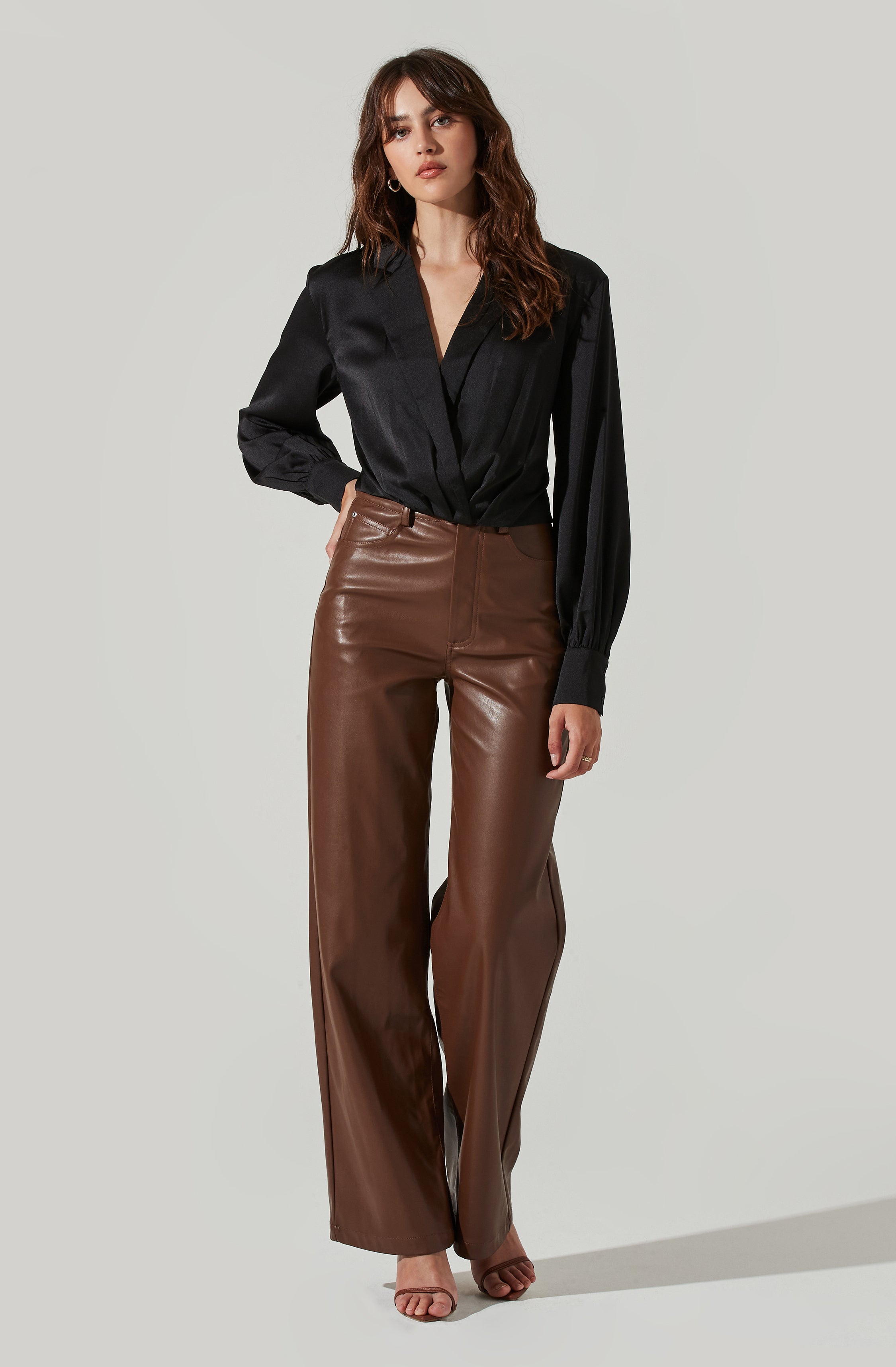 Marietta Satin Surplice Top-Aljck