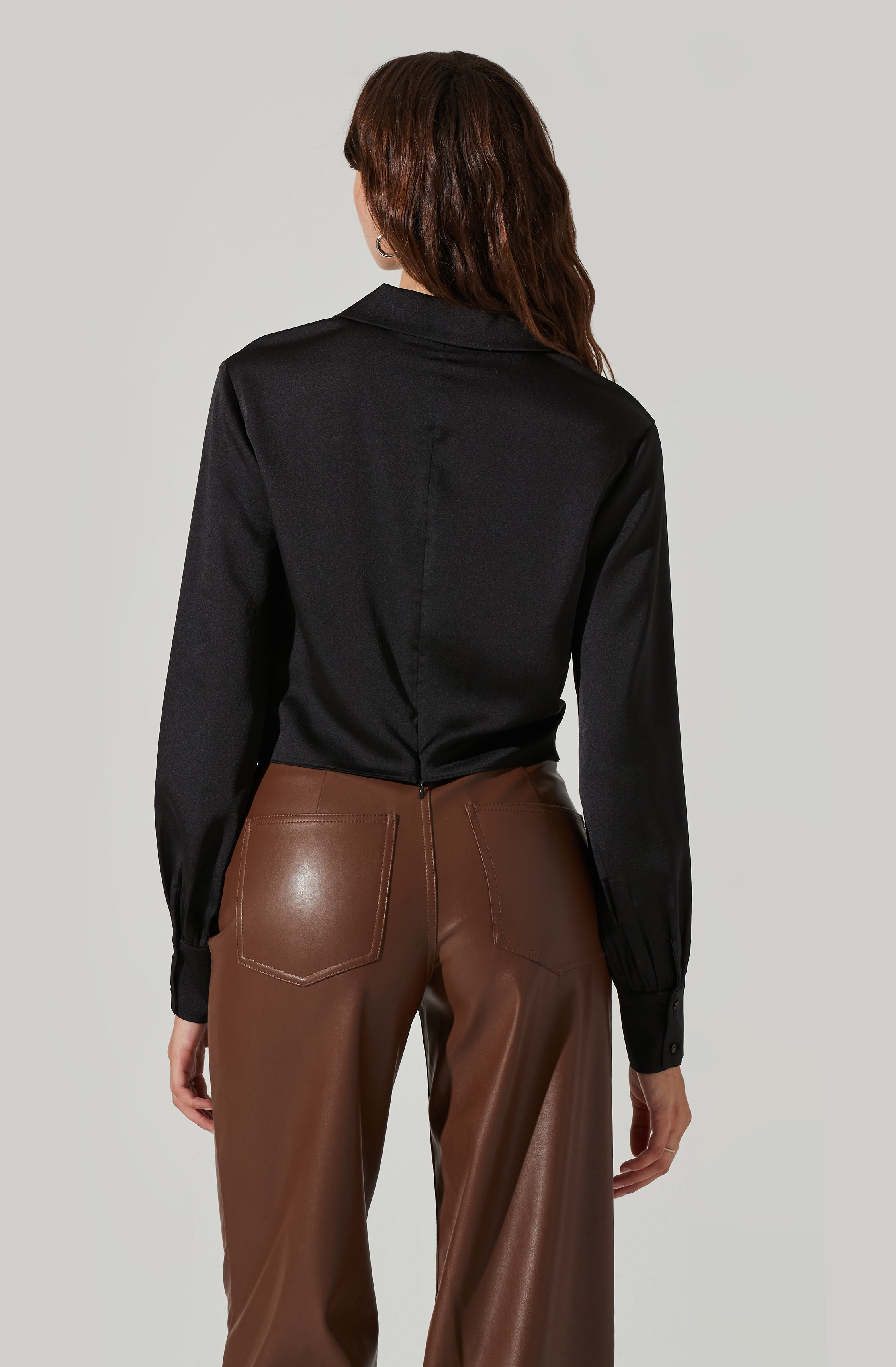 Marietta Satin Surplice Top-Aljck