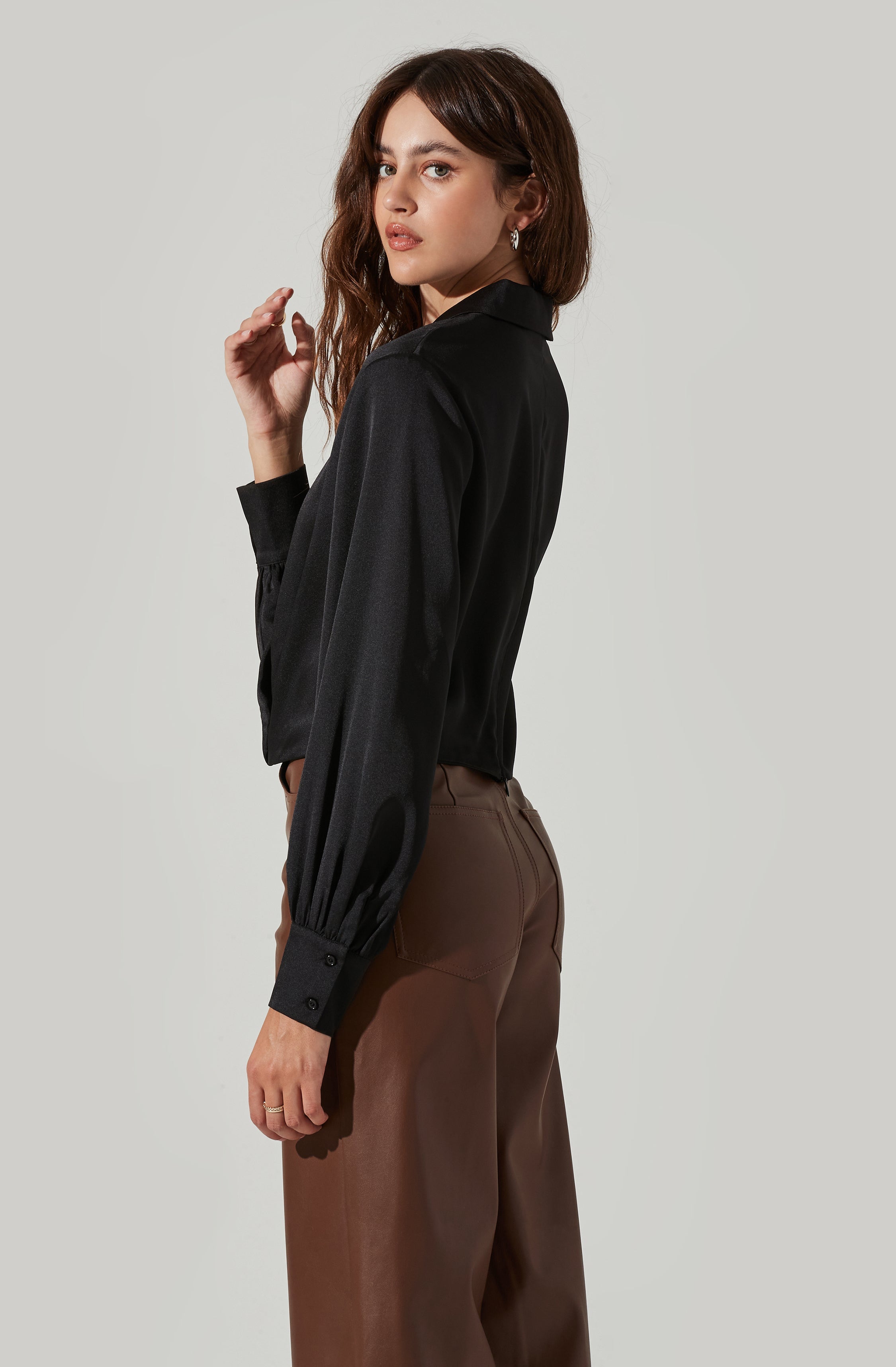 Marietta Satin Surplice Top-Aljck