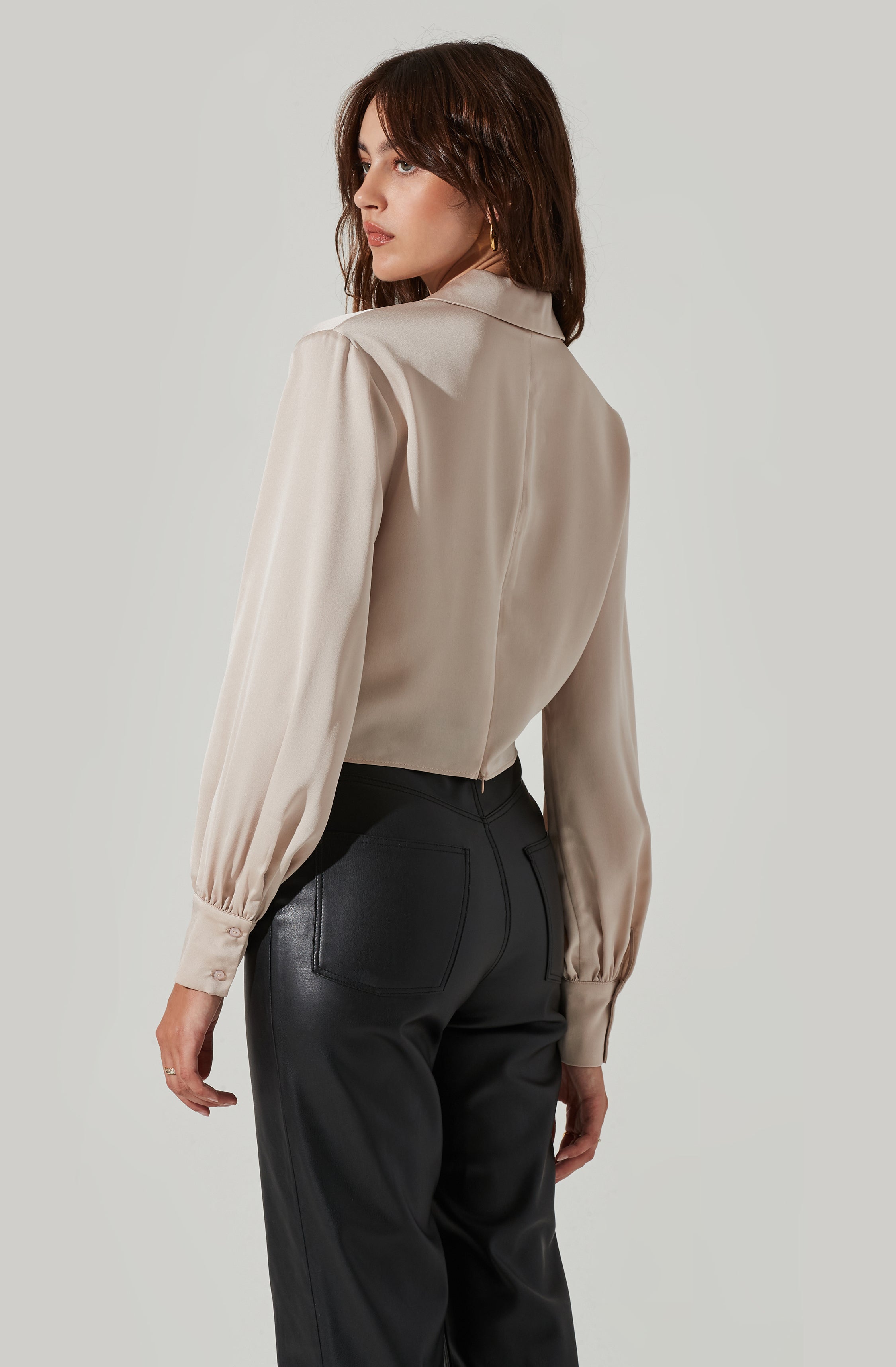 Marietta Satin Surplice Top-Aljck