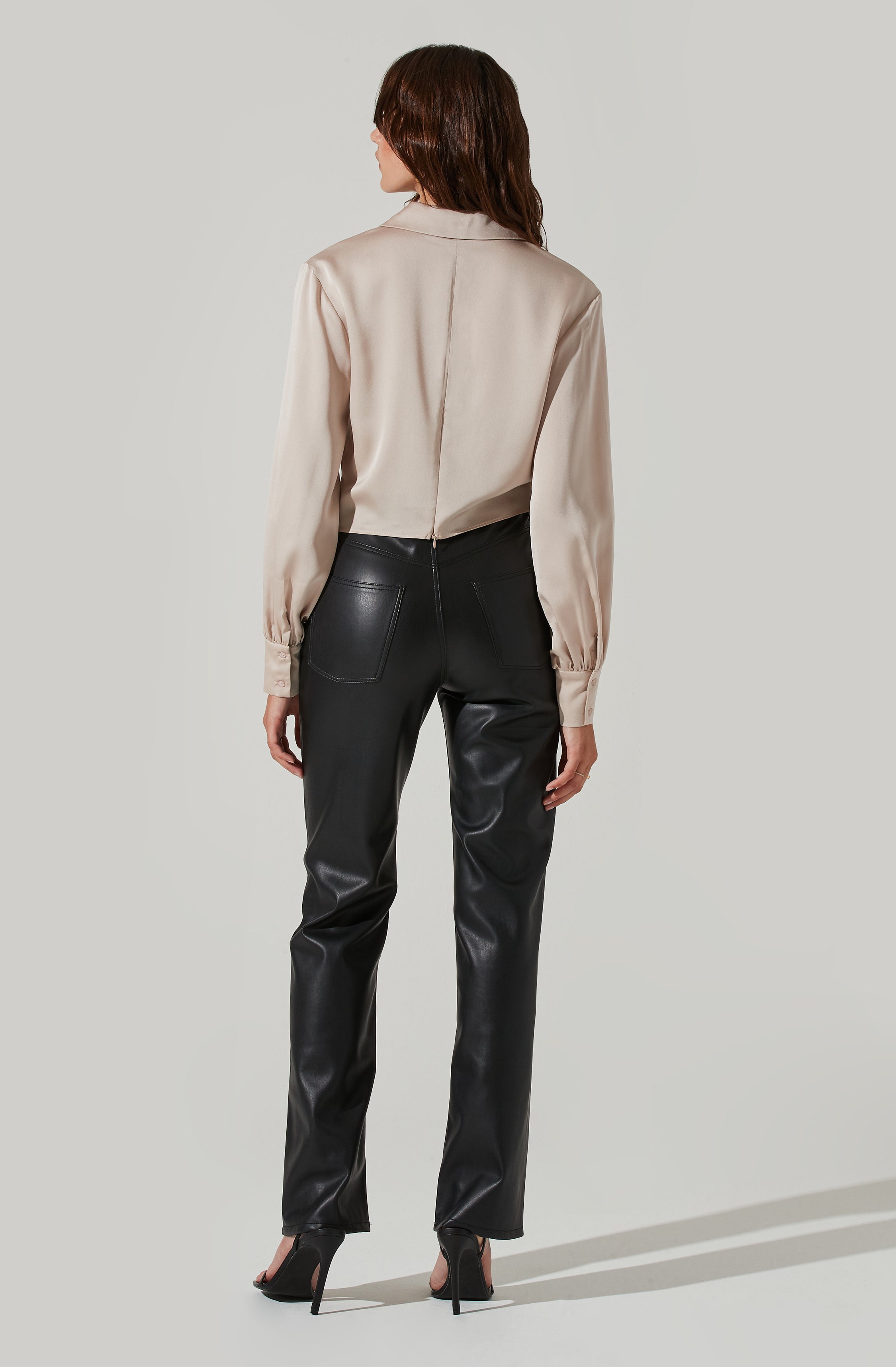 Marietta Satin Surplice Top-Aljck