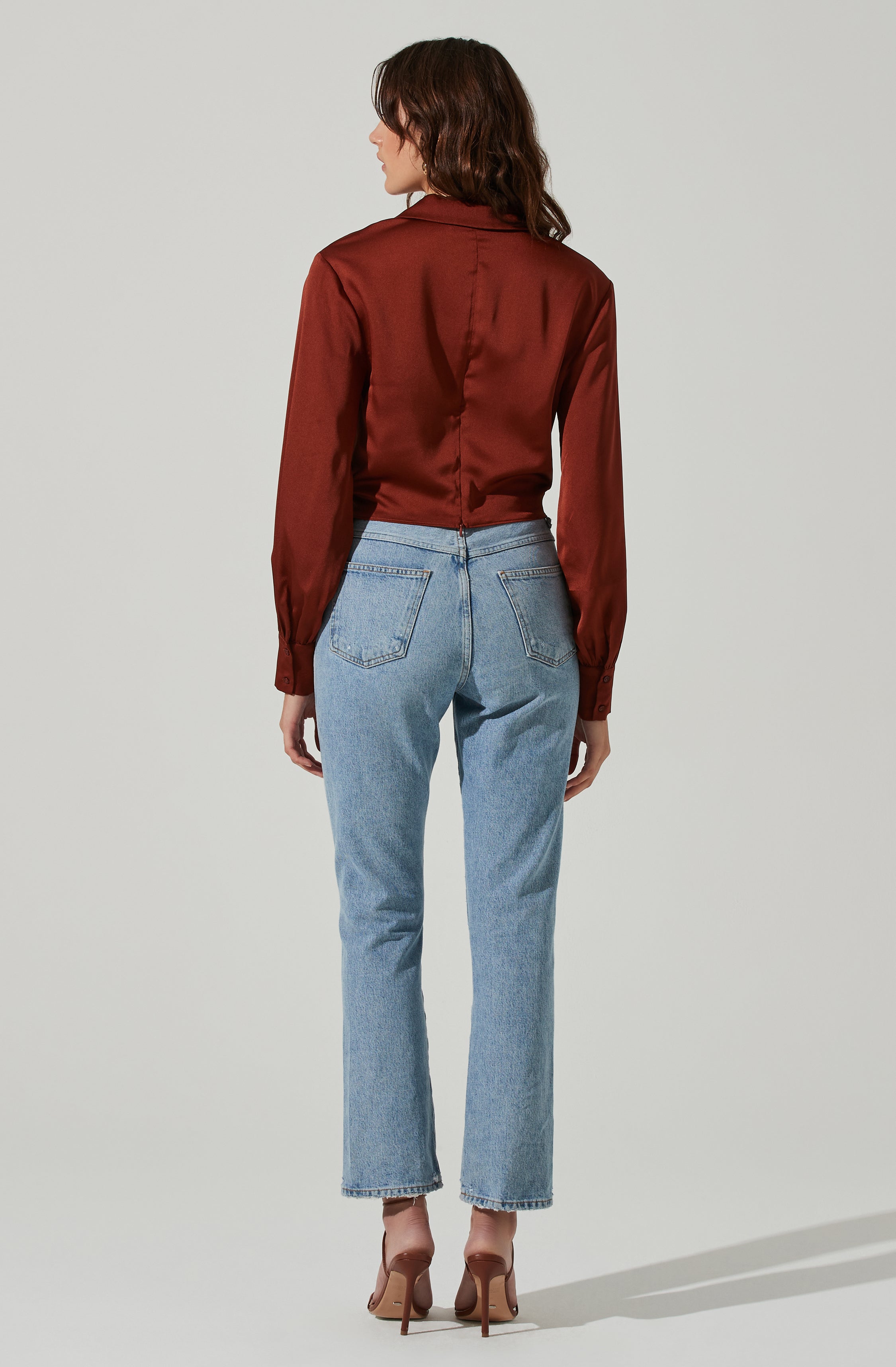 Marietta Satin Surplice Top-Aljck