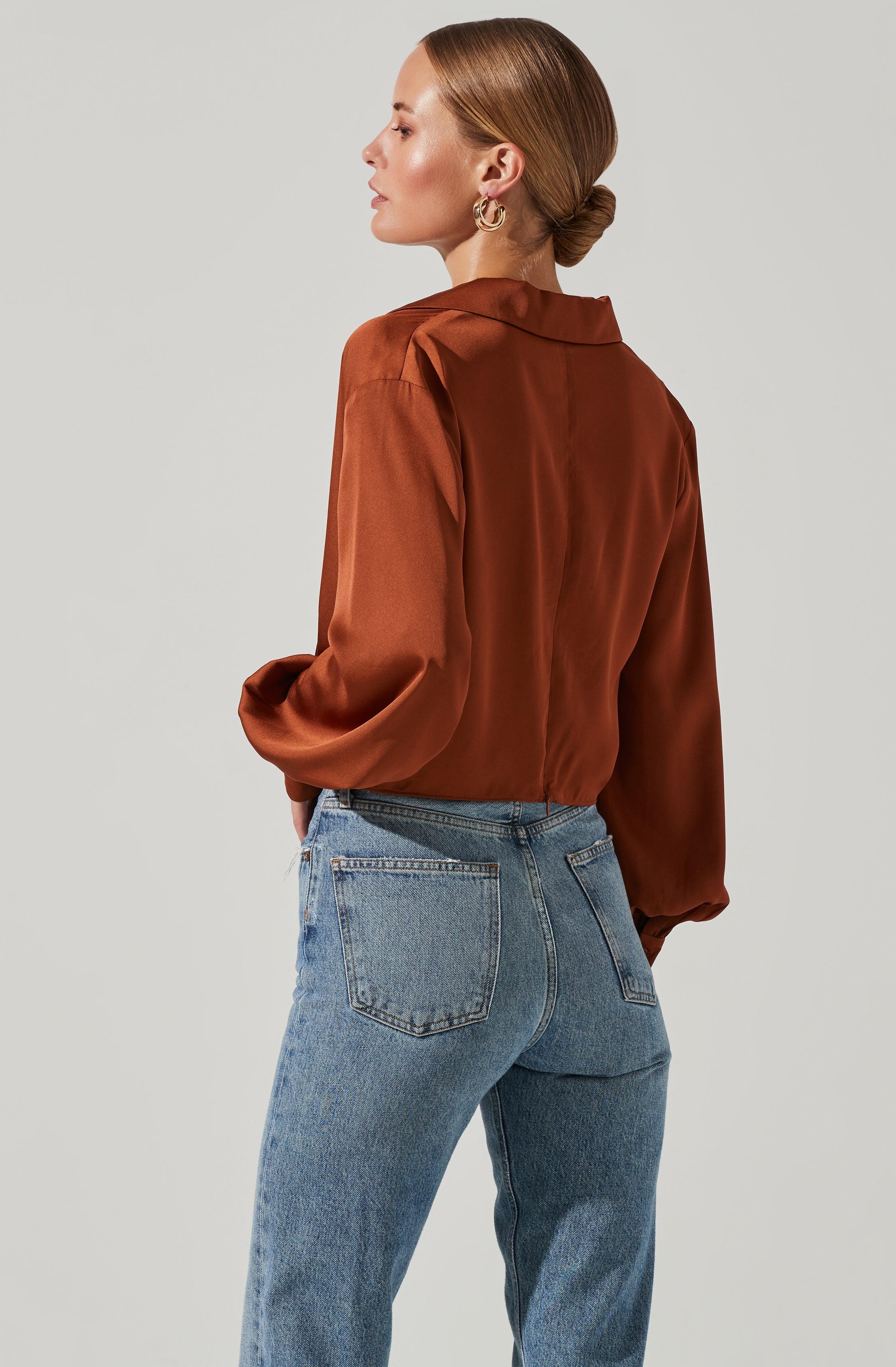 Marietta Satin Surplice Top-Aljck