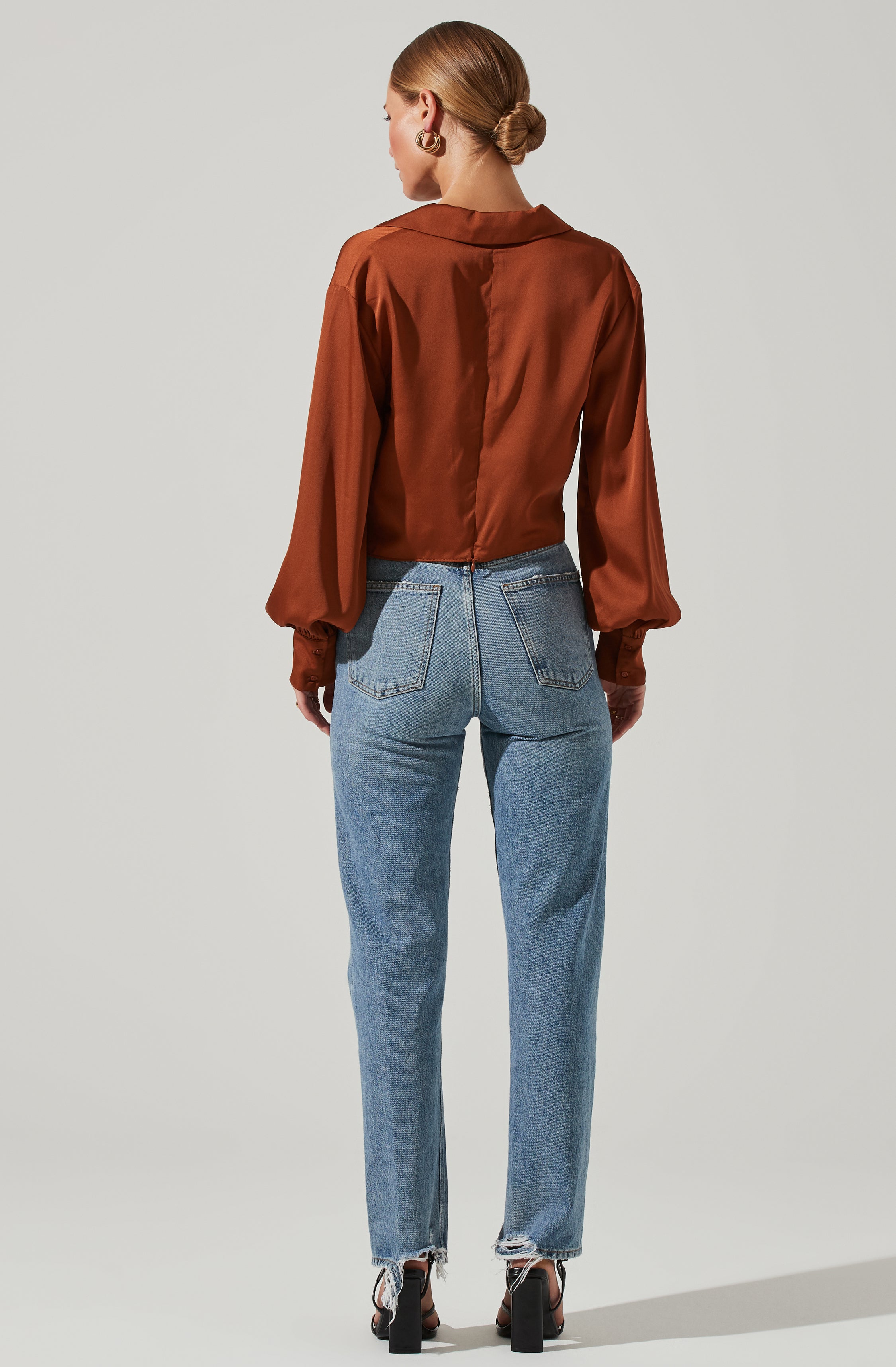 Marietta Satin Surplice Top-Aljck