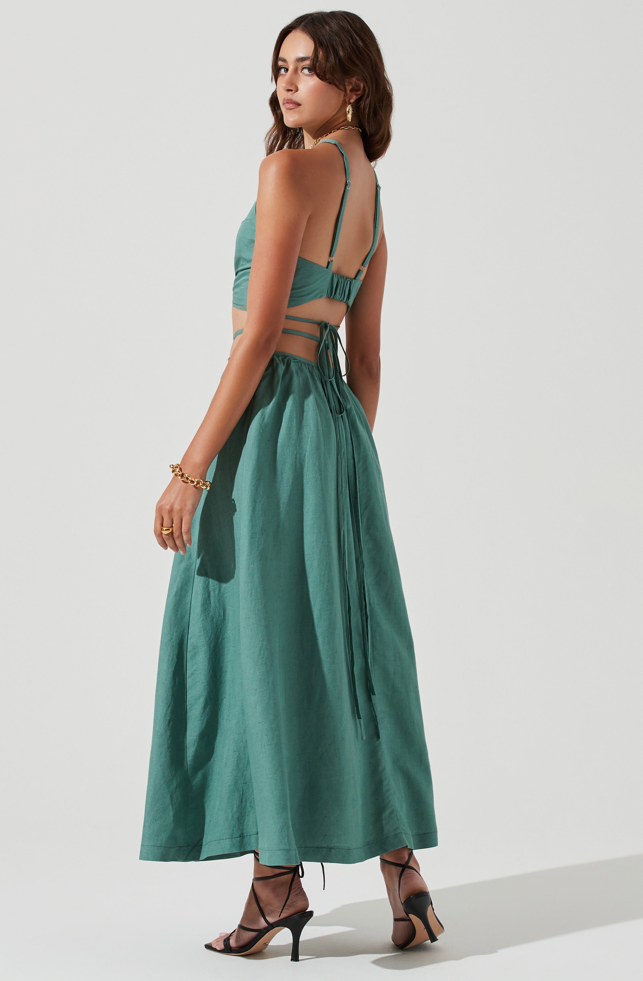 Divine Tie Waist Maxi Skirt-Aljck