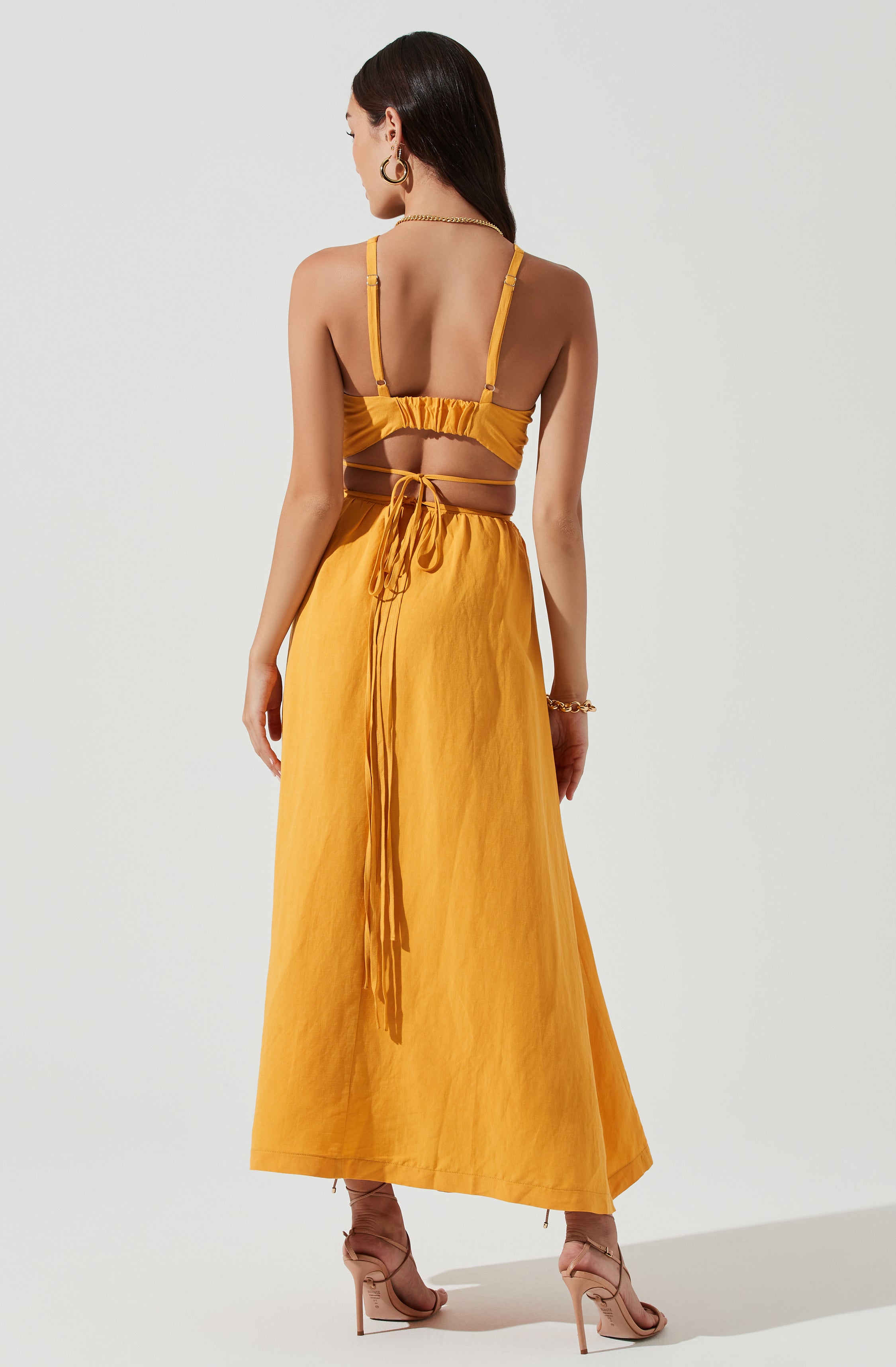 Divine Tie Waist Maxi Skirt-Aljck