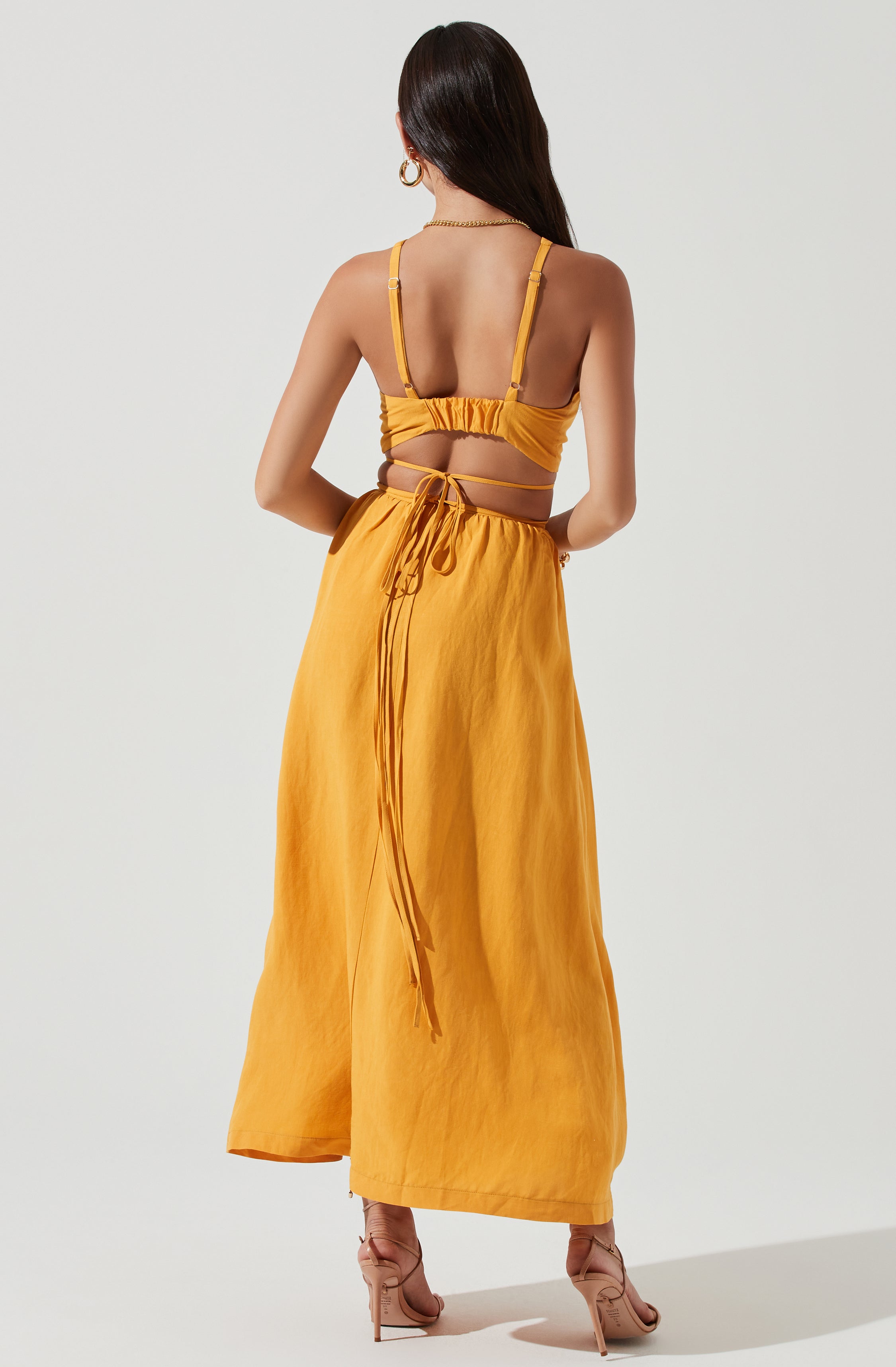 Divine Tie Waist Maxi Skirt-Aljck