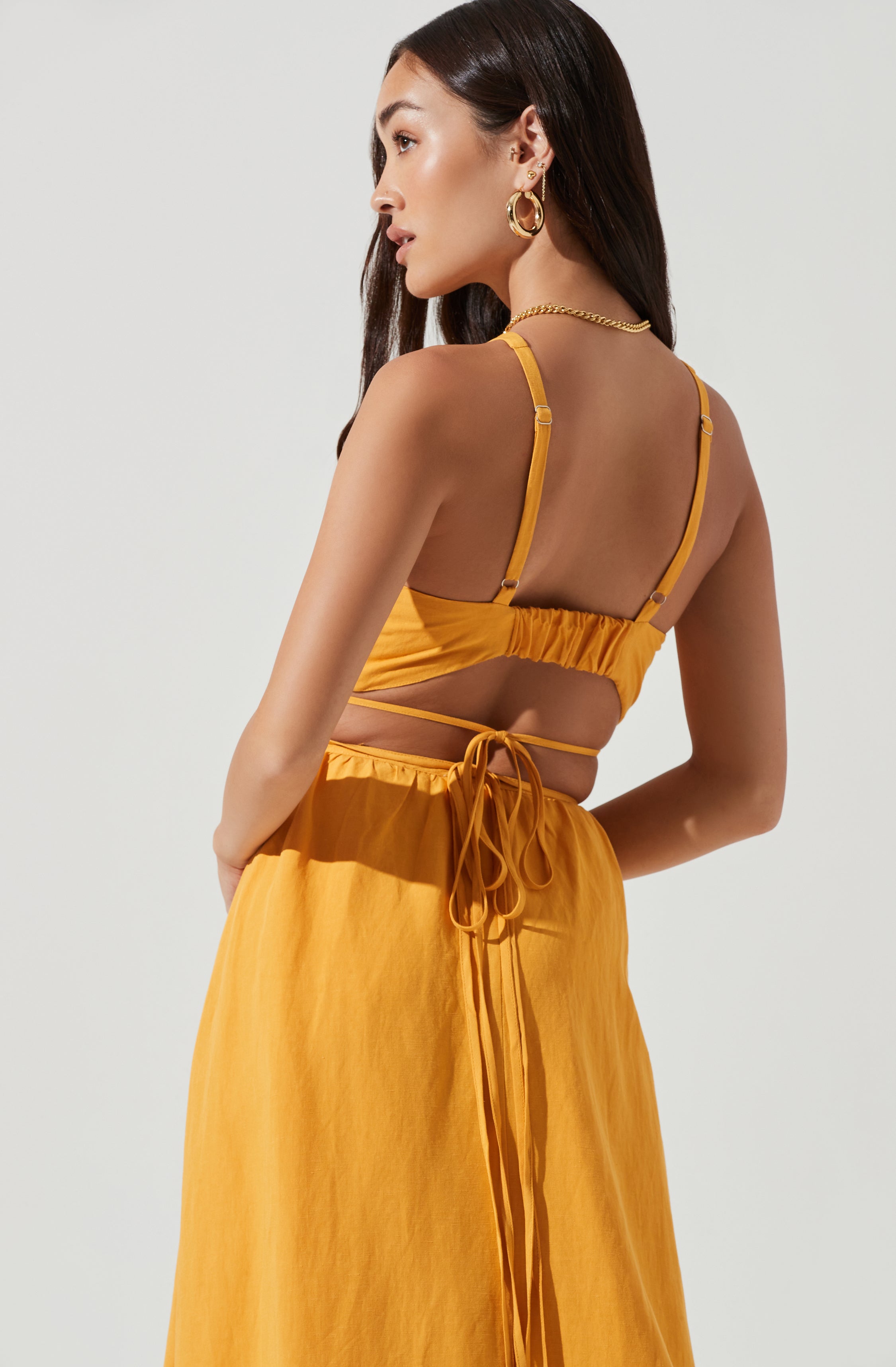 Divine Tie Waist Crop Top-Aljck