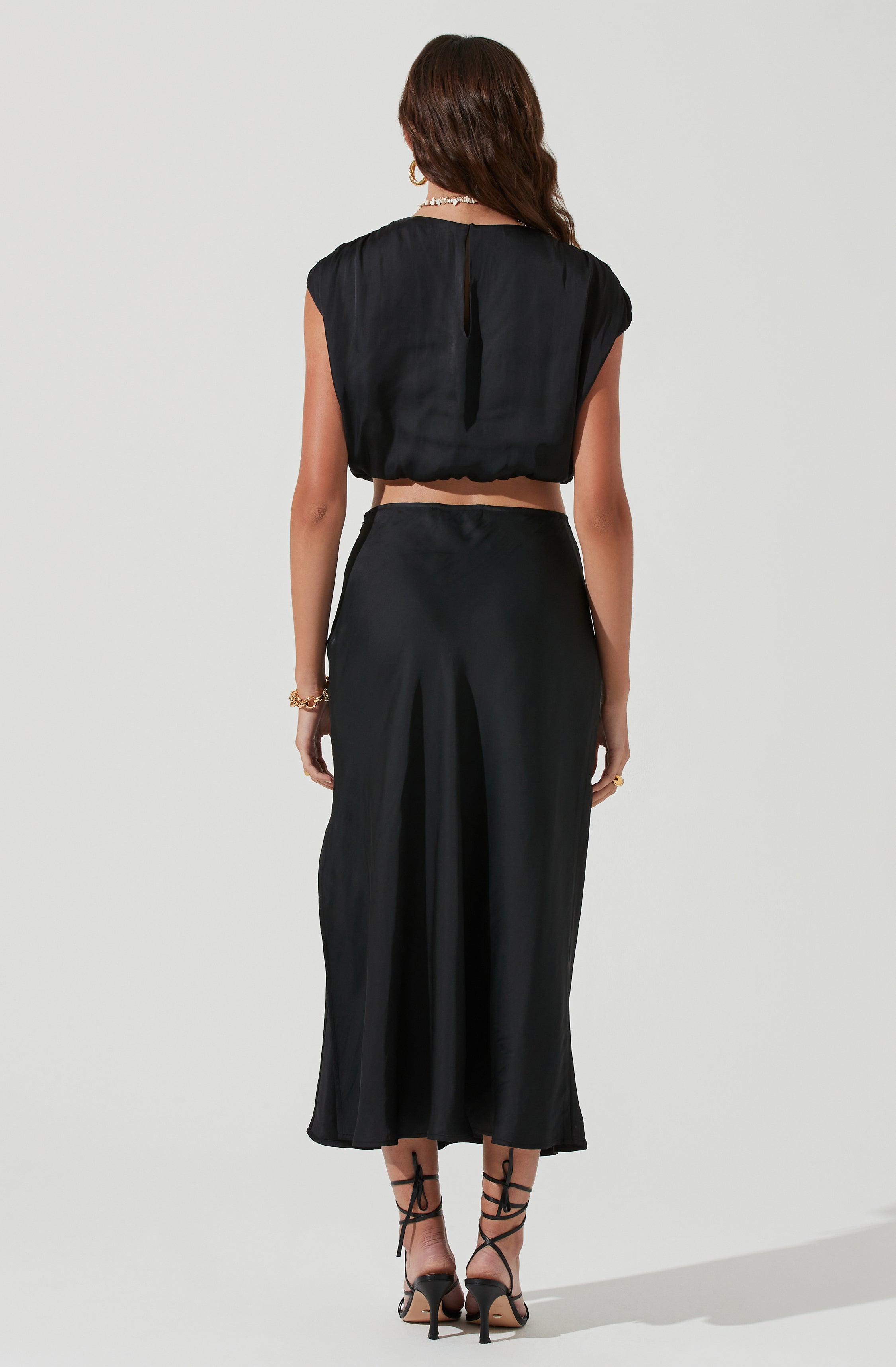 Riva Tie Waist Midi Skirt-Aljck