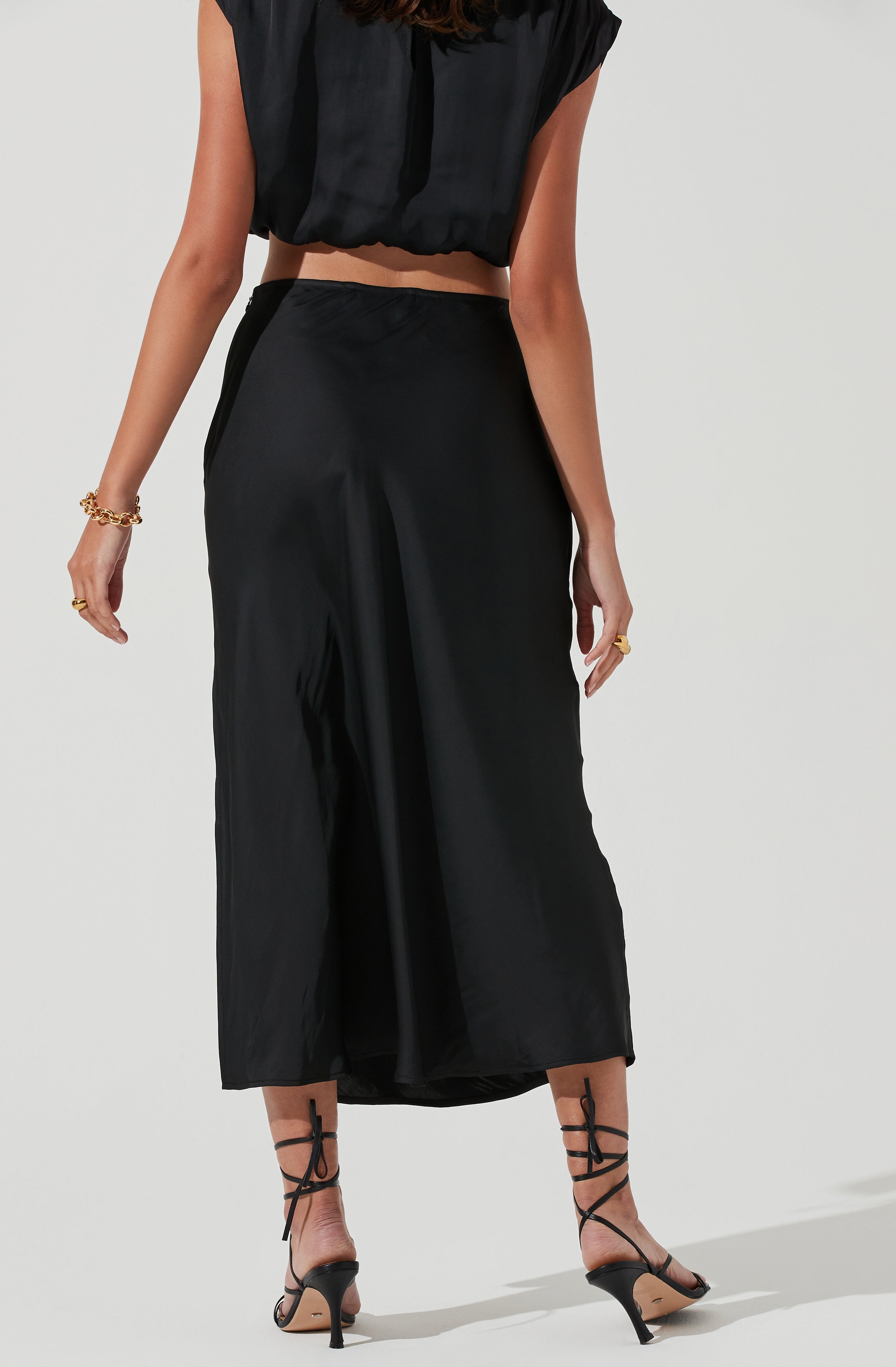 Riva Tie Waist Midi Skirt-Aljck
