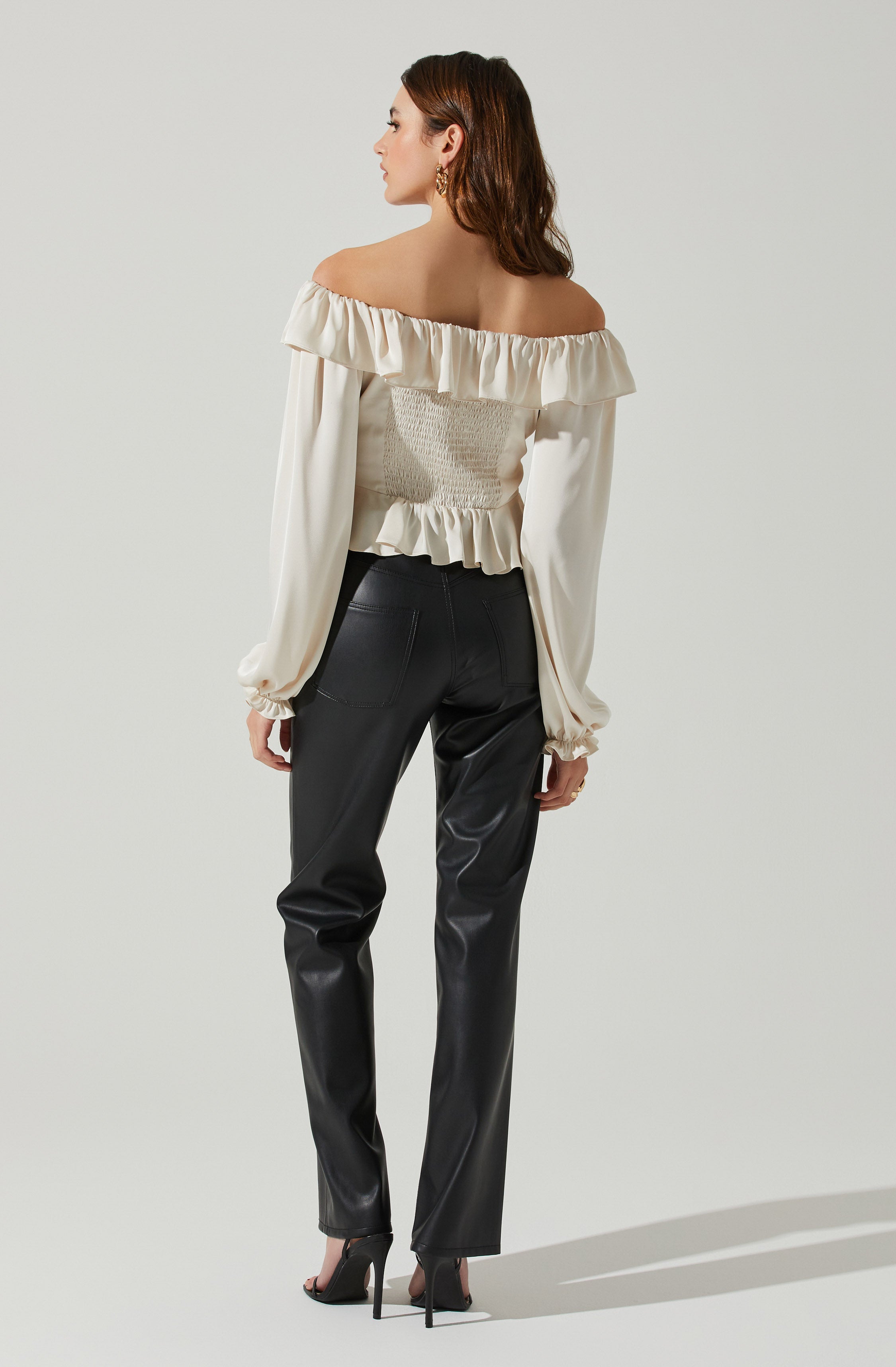 Malia Off Shoulder Satin Top-Aljck