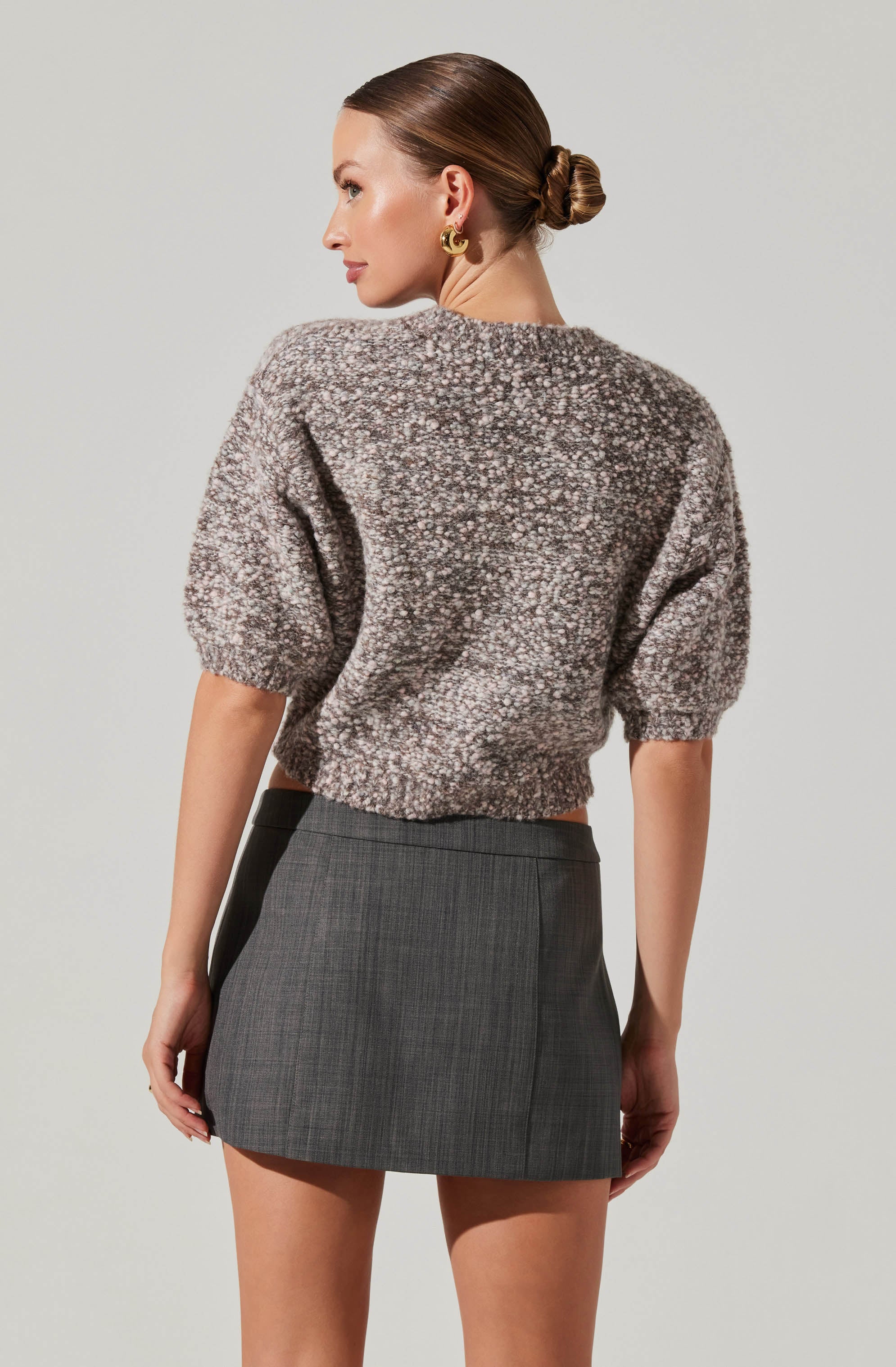 Collete Marled Cropped Sweater-Aljck