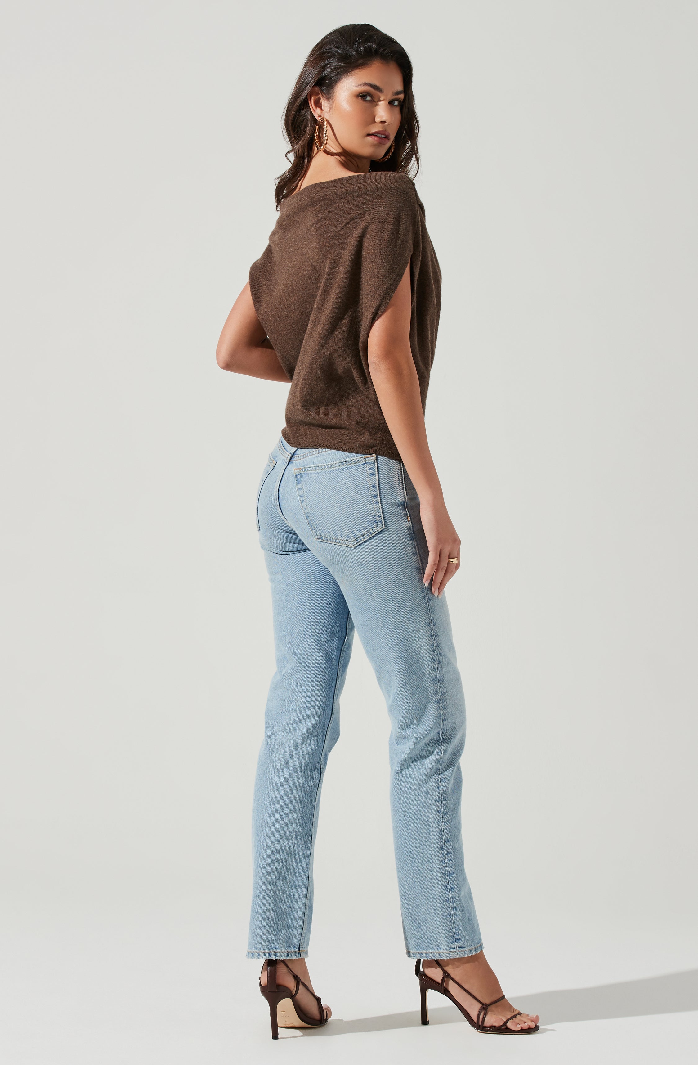 Devin Sleeveless One Shoulder Sweater-Aljck