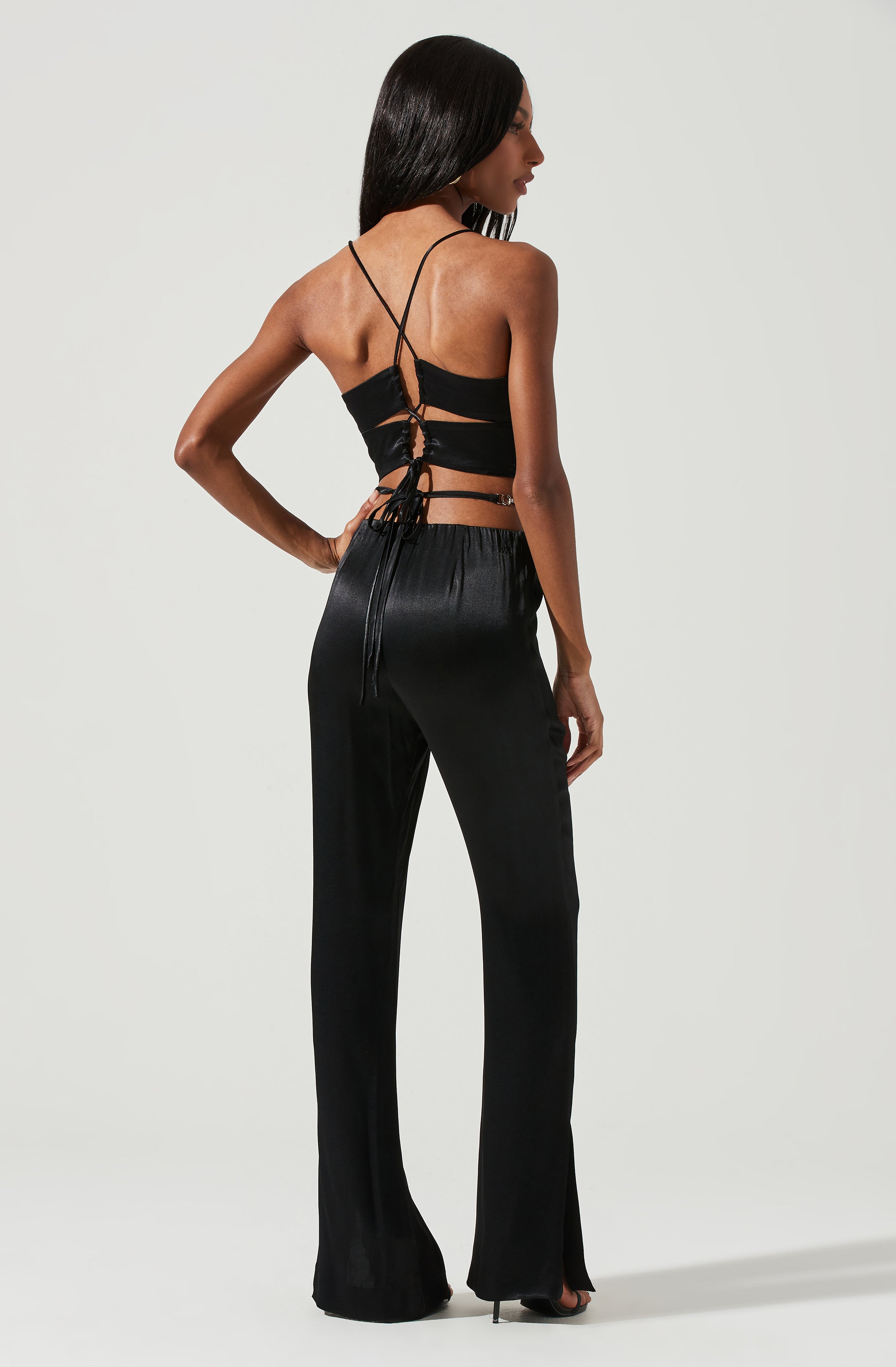 Libby Satin Crop Top-Aljck