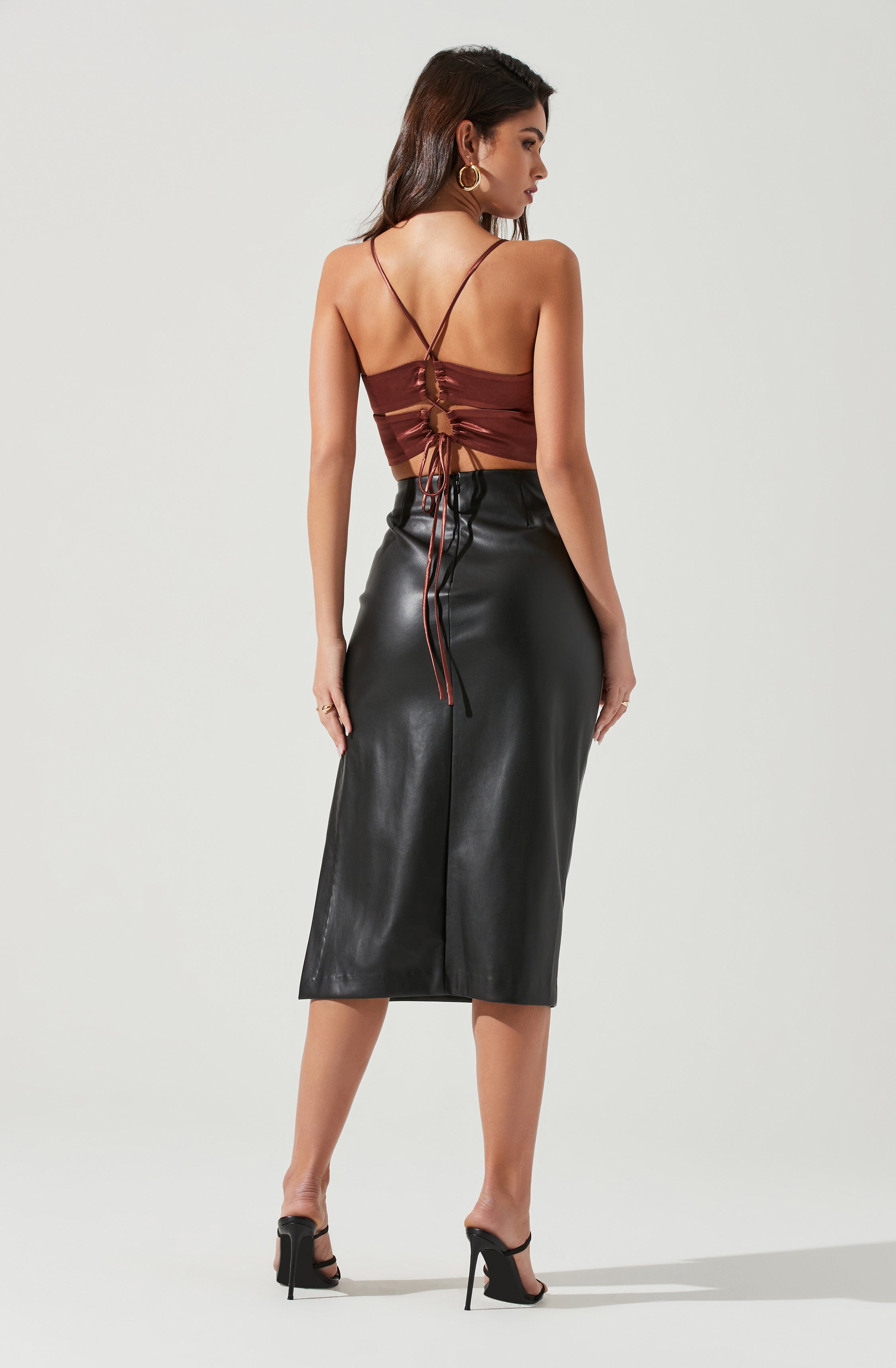 Libby Satin Crop Top-Aljck