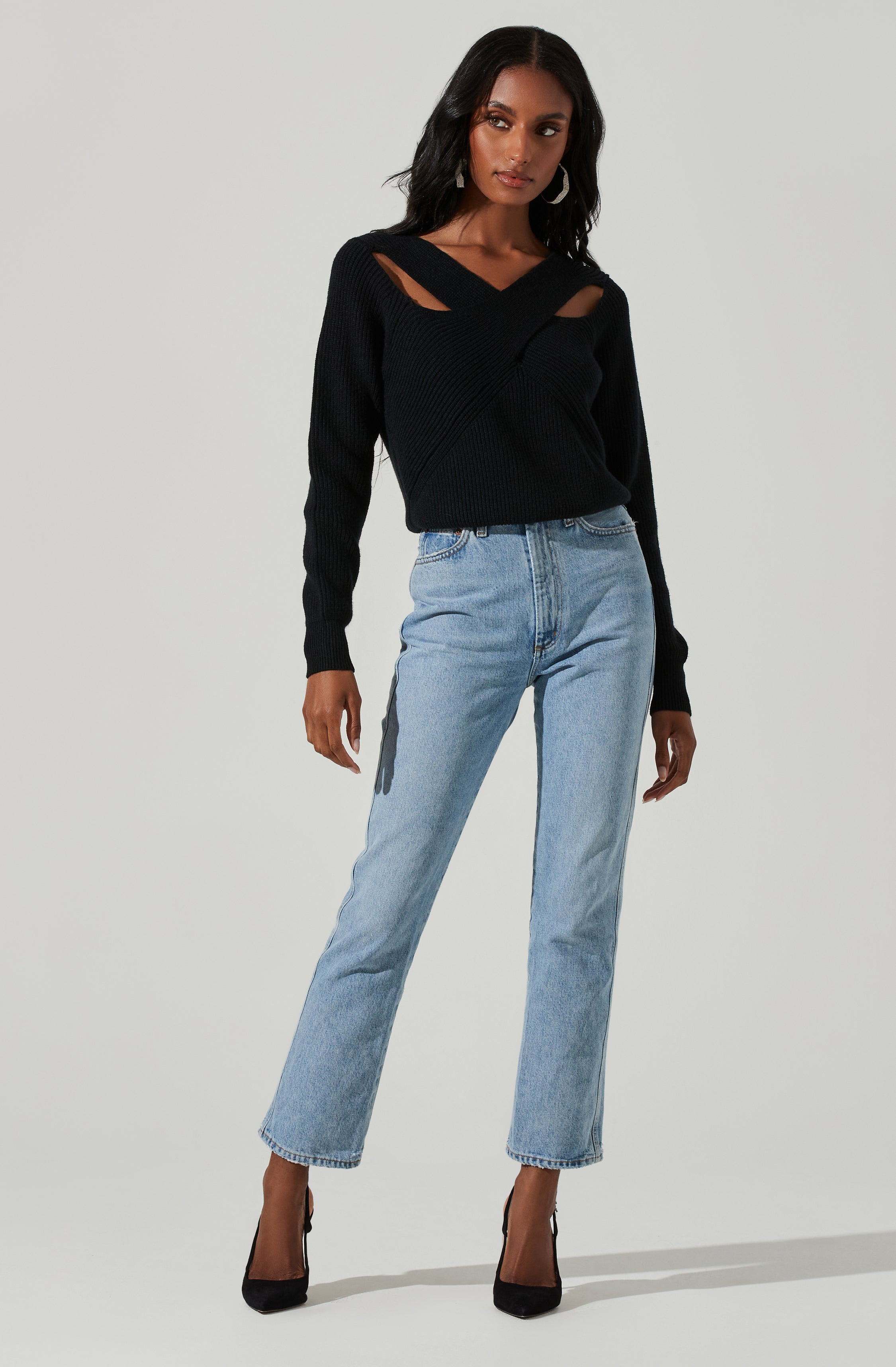 Viana Cross Front Sweater-Aljck