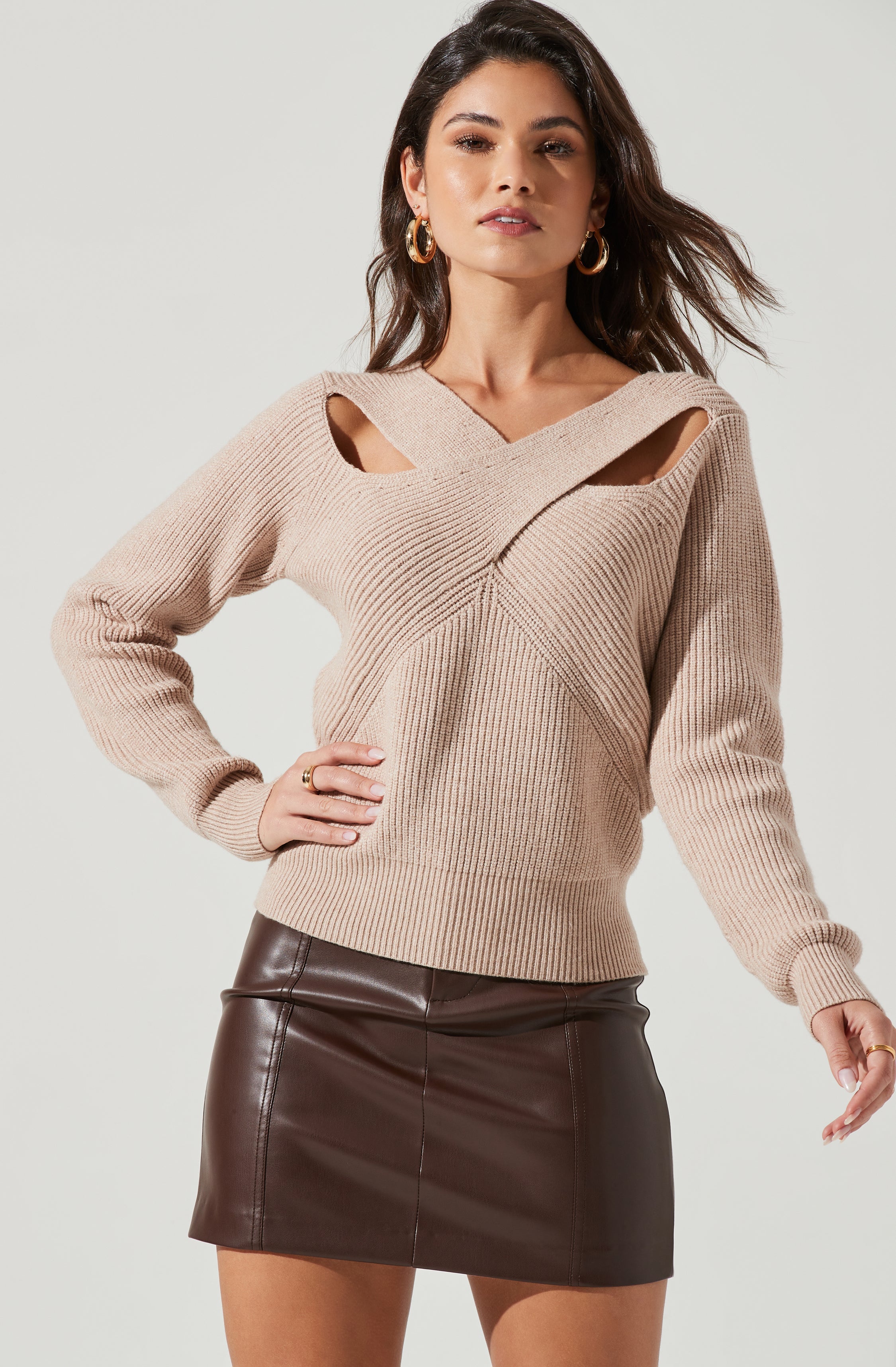 Viana Cross Front Sweater-Aljck