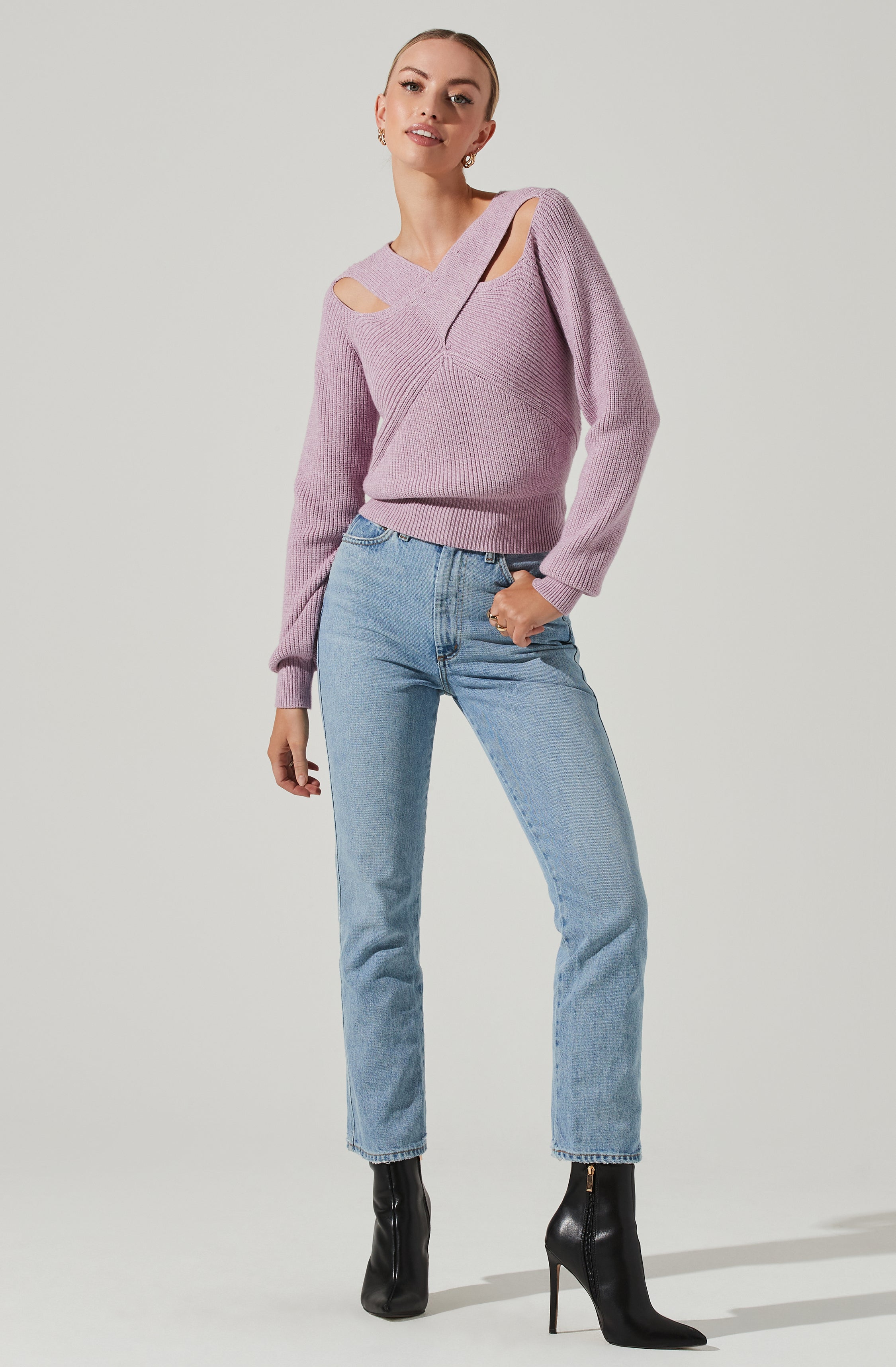 Viana Cross Front Sweater-Aljck