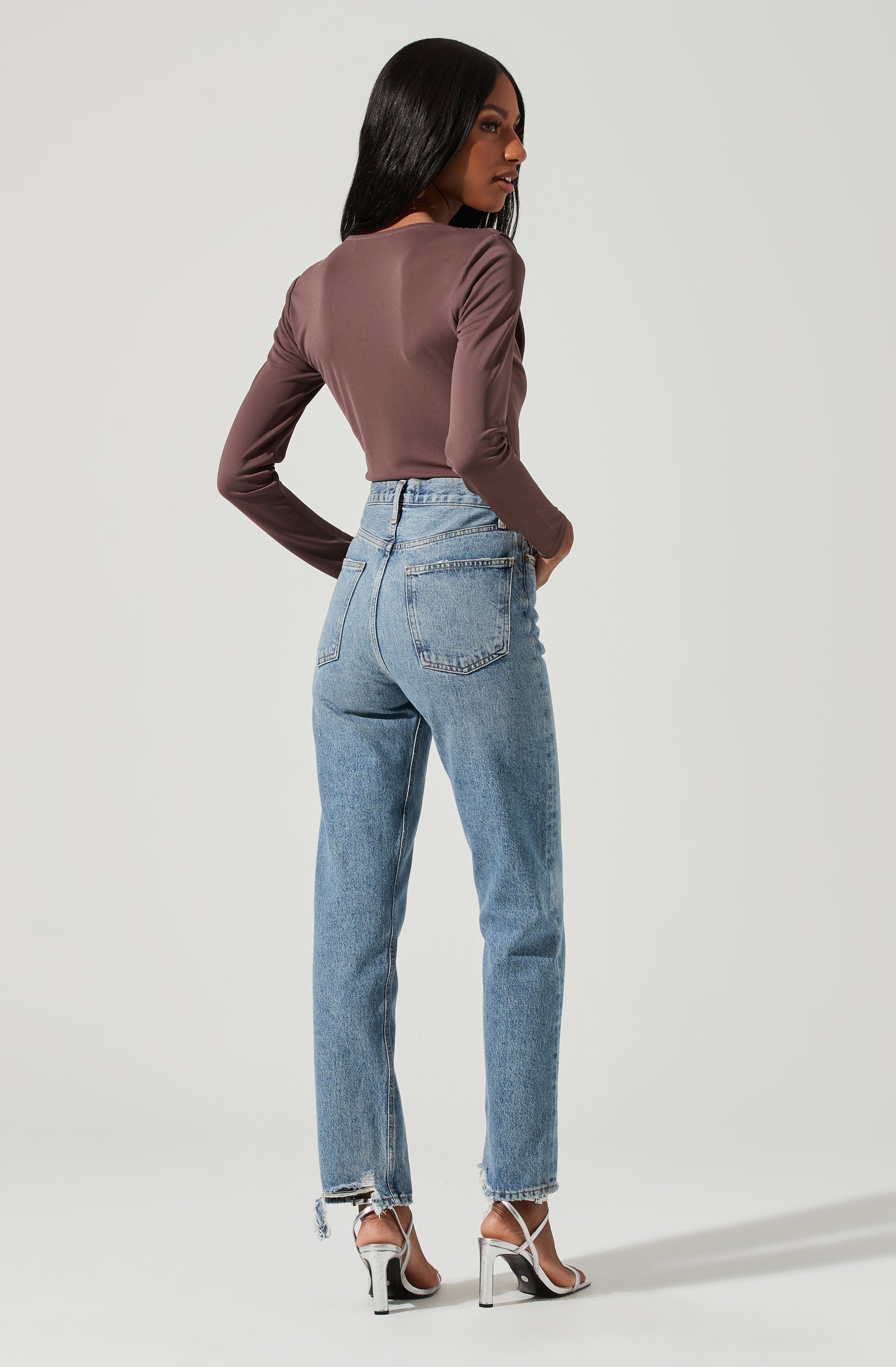 Kimberly Cowl Neck Long Sleeve Bodysuit-Aljck