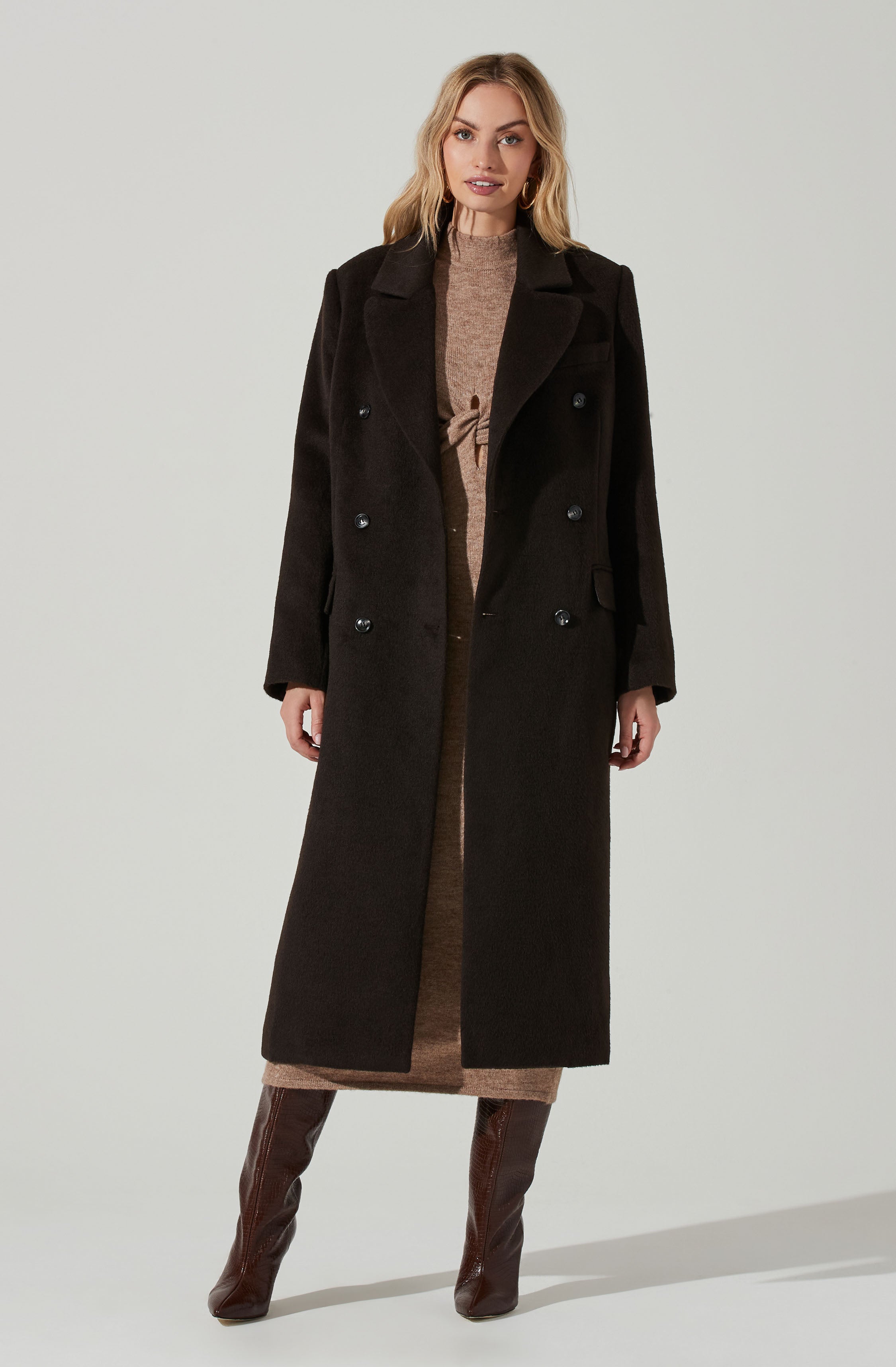 Morana Double Breasted Duster Coat-Aljck