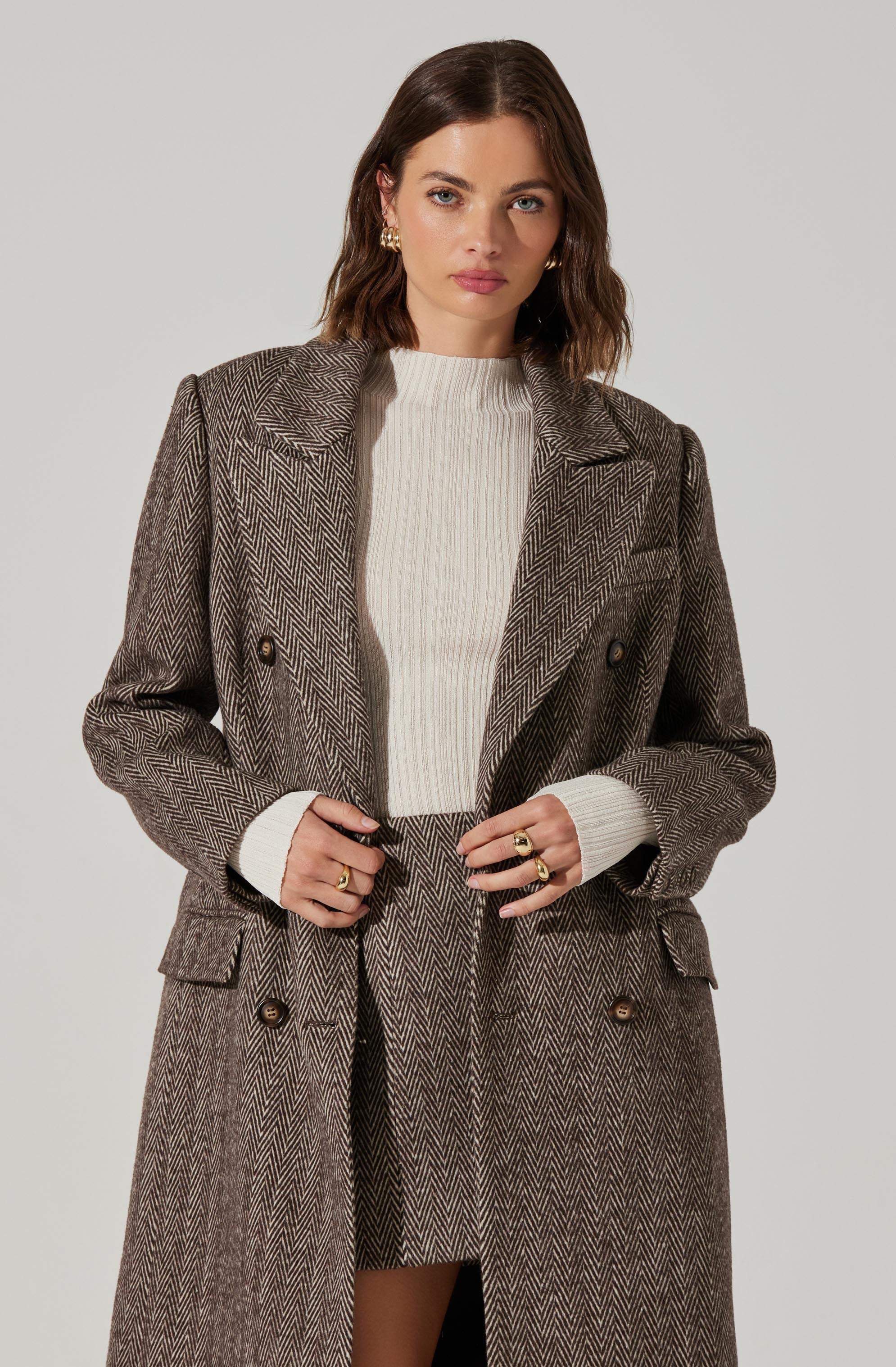 Morana Herringbone Coat-Aljck