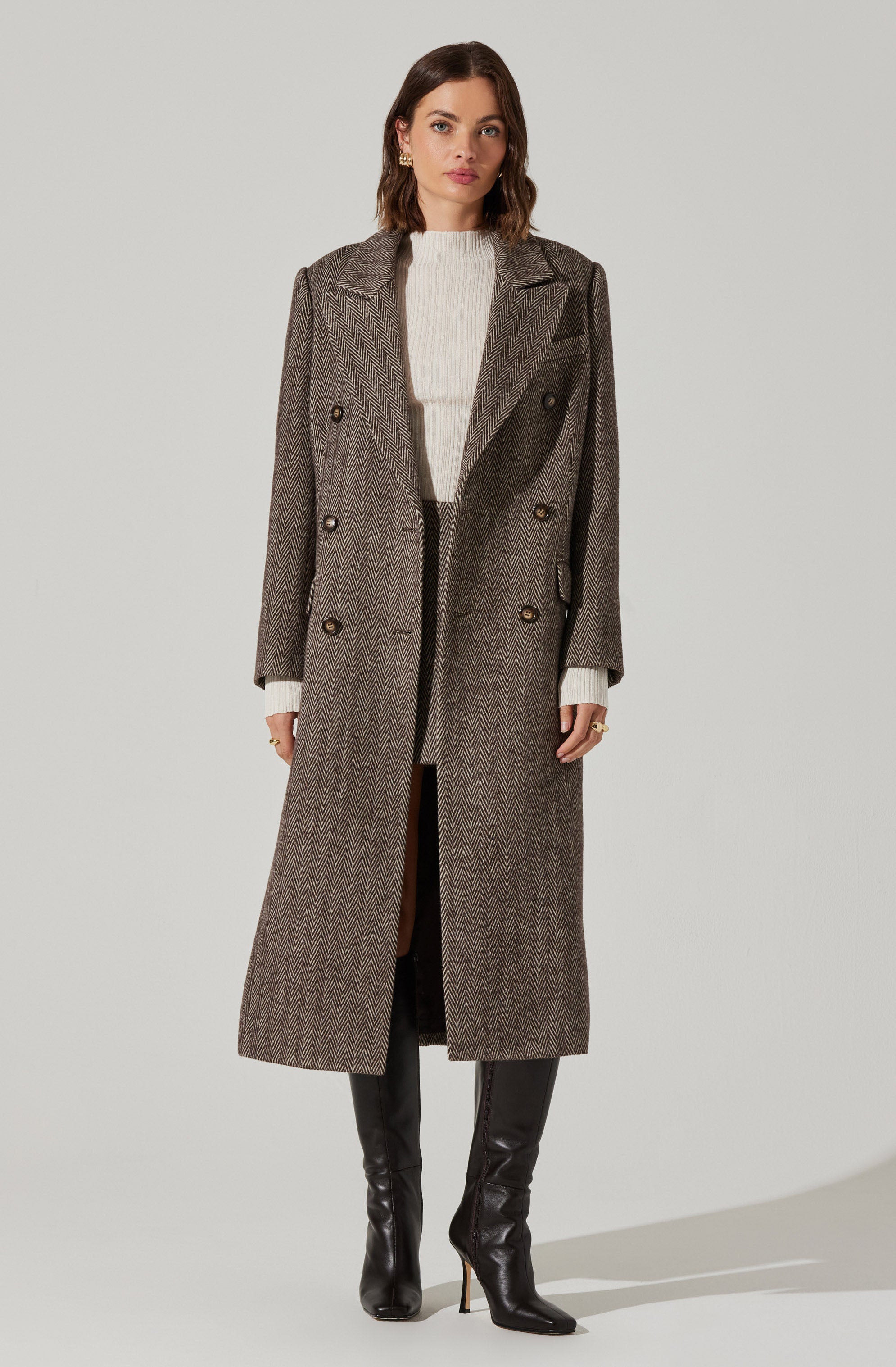 Morana Herringbone Coat-Aljck