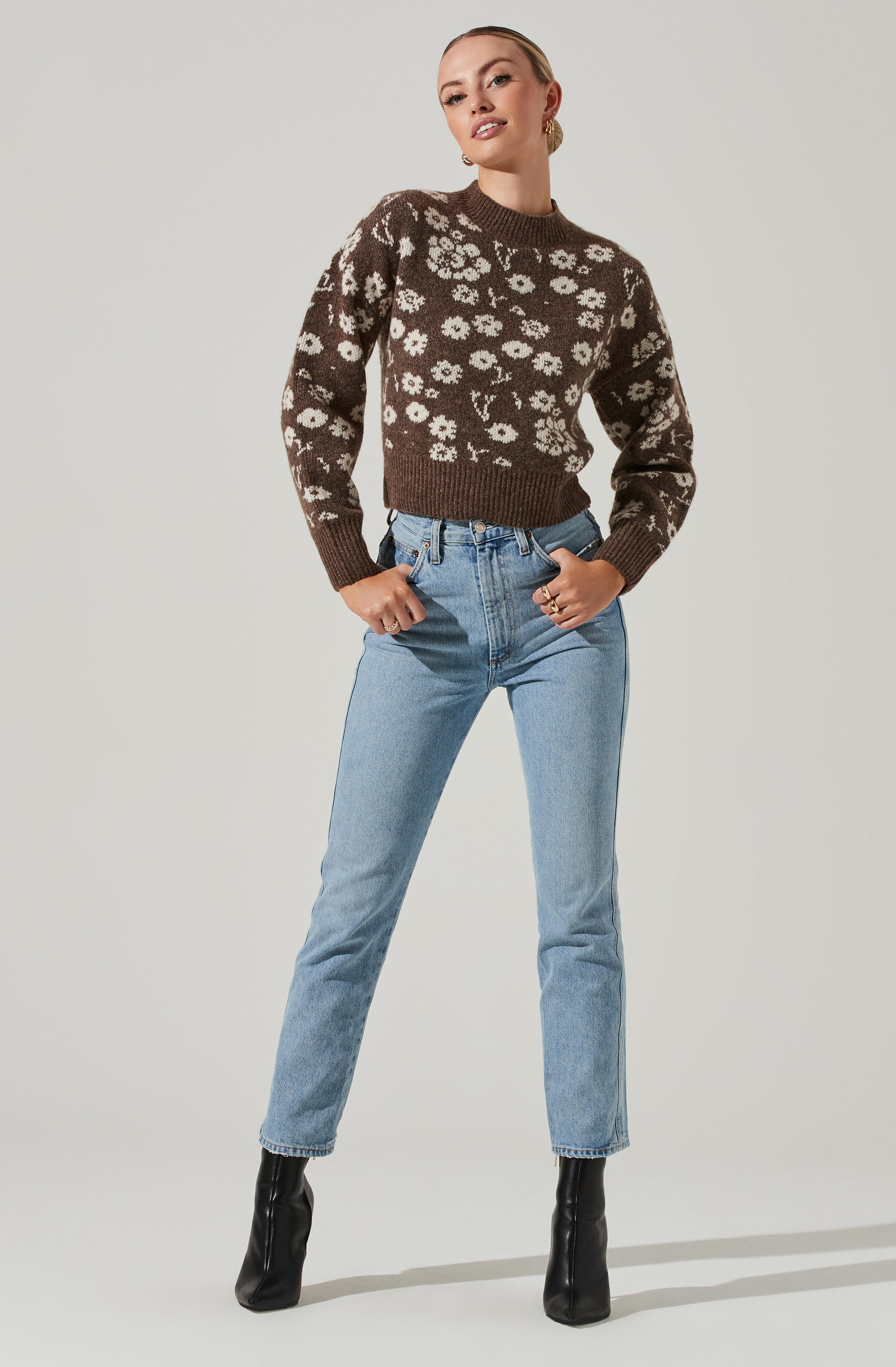 Saira Floral Sweater-Aljck