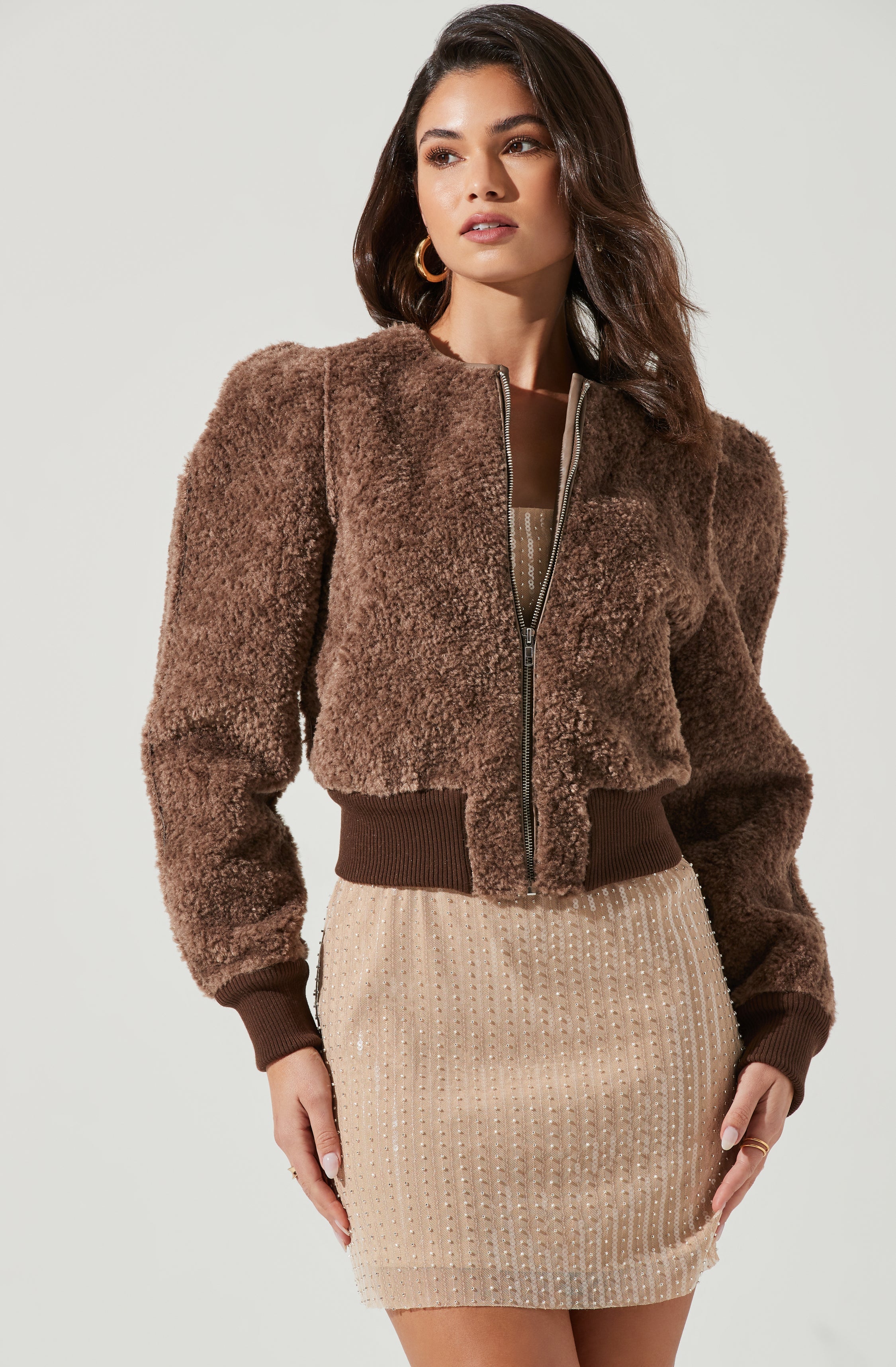 Stacy Faux Fur Jacket-Aljck