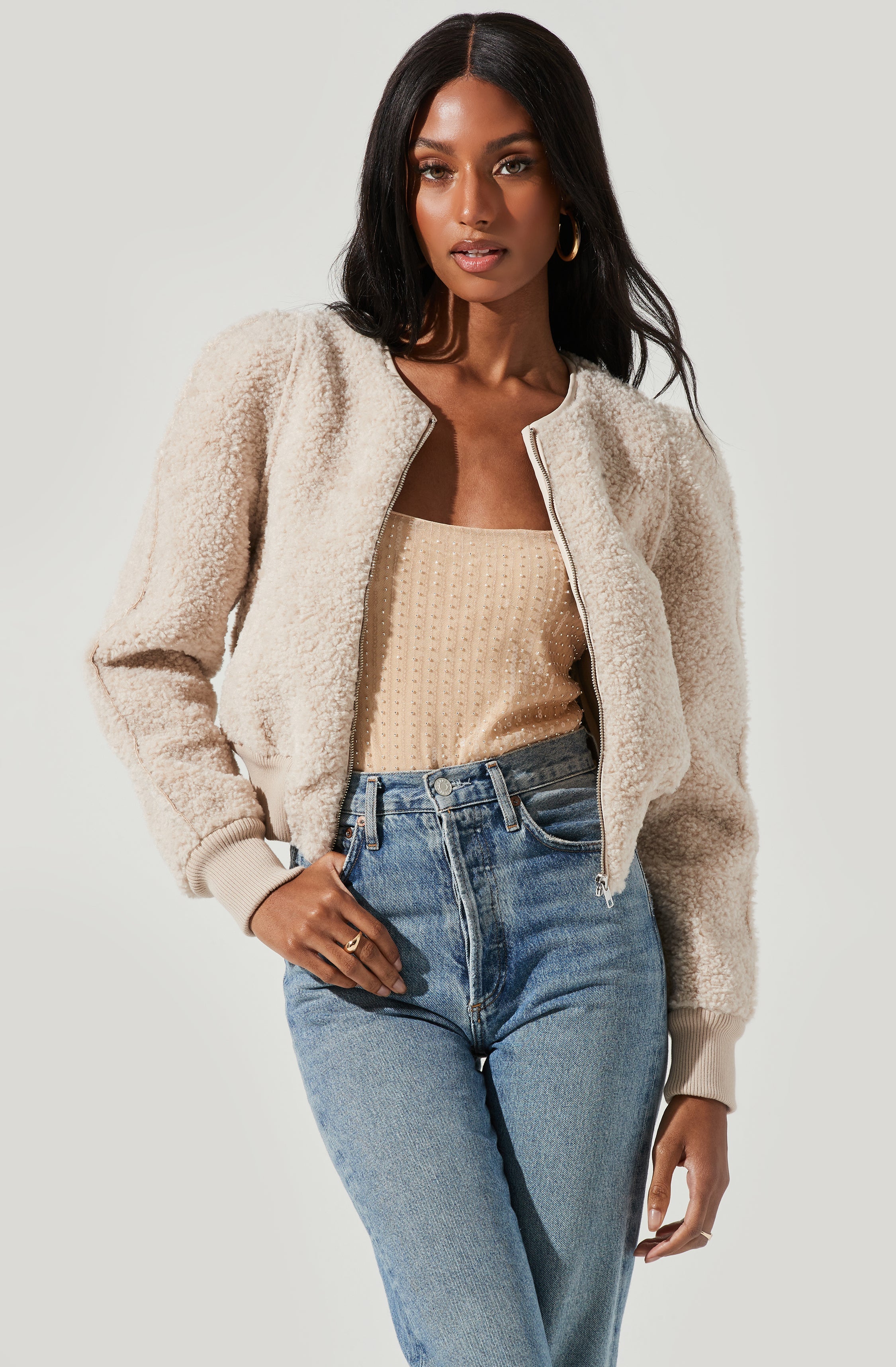 Stacy Faux Fur Jacket-Aljck