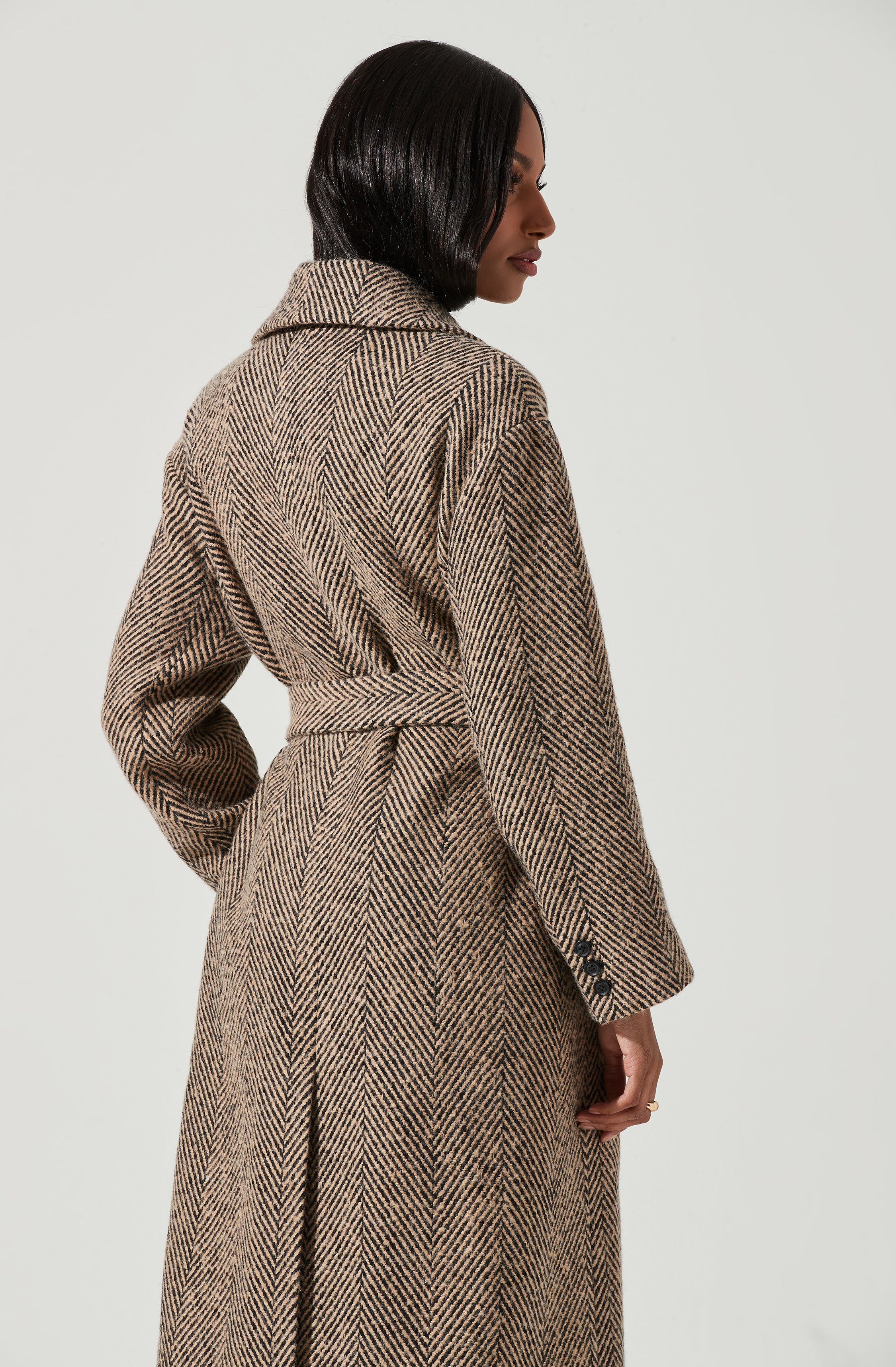 Rhodes Herringbone Tie Waist Coat-Aljck