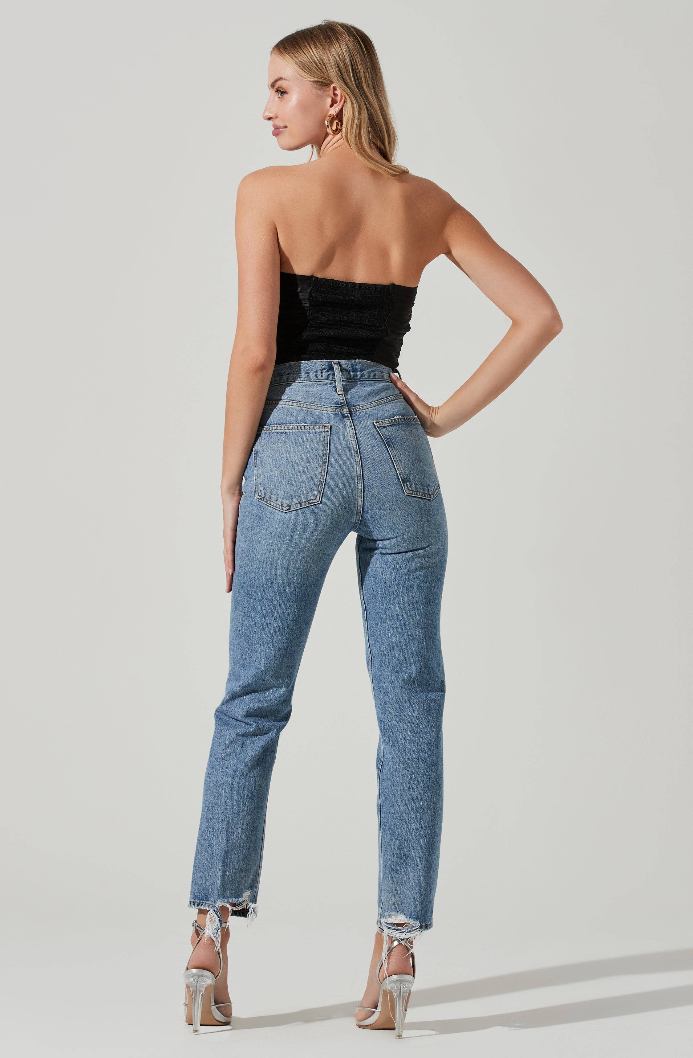 Mercury Ruched Tube Top-Aljck