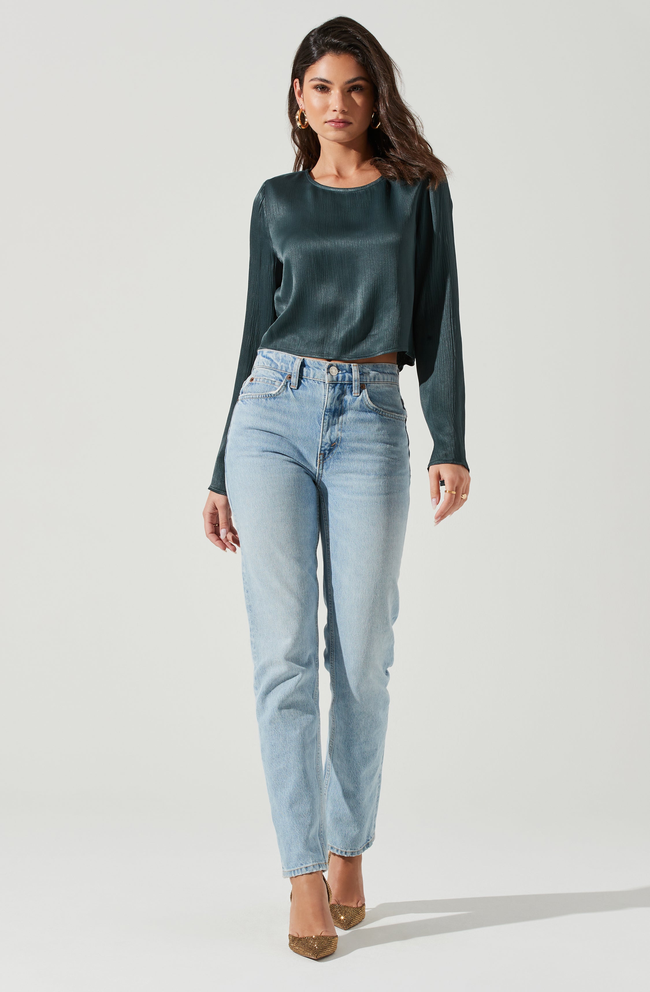 Petra Satin Chain Link Top-Aljck