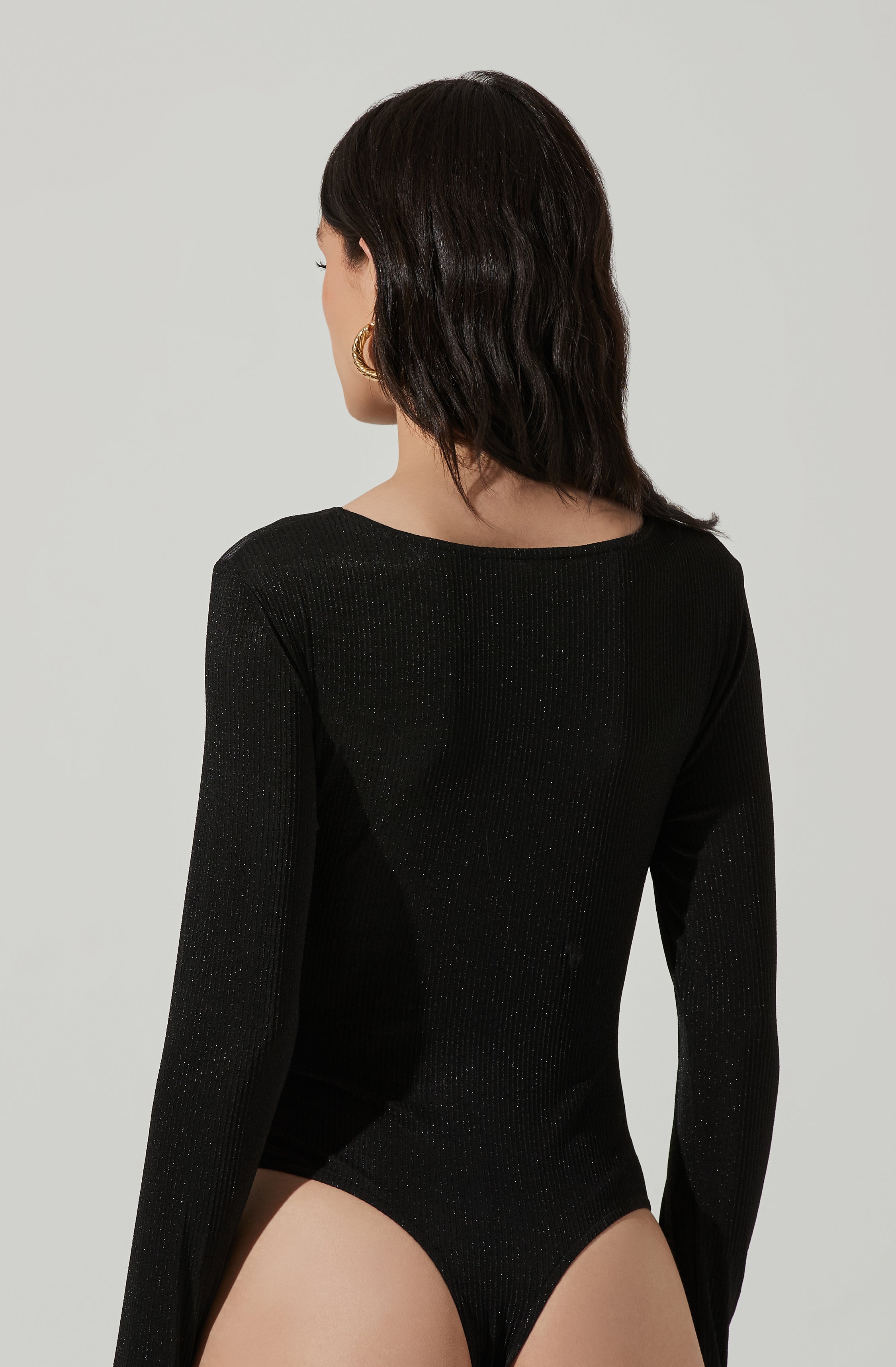 Reese Metallic Twist Front Bodysuit-Aljck