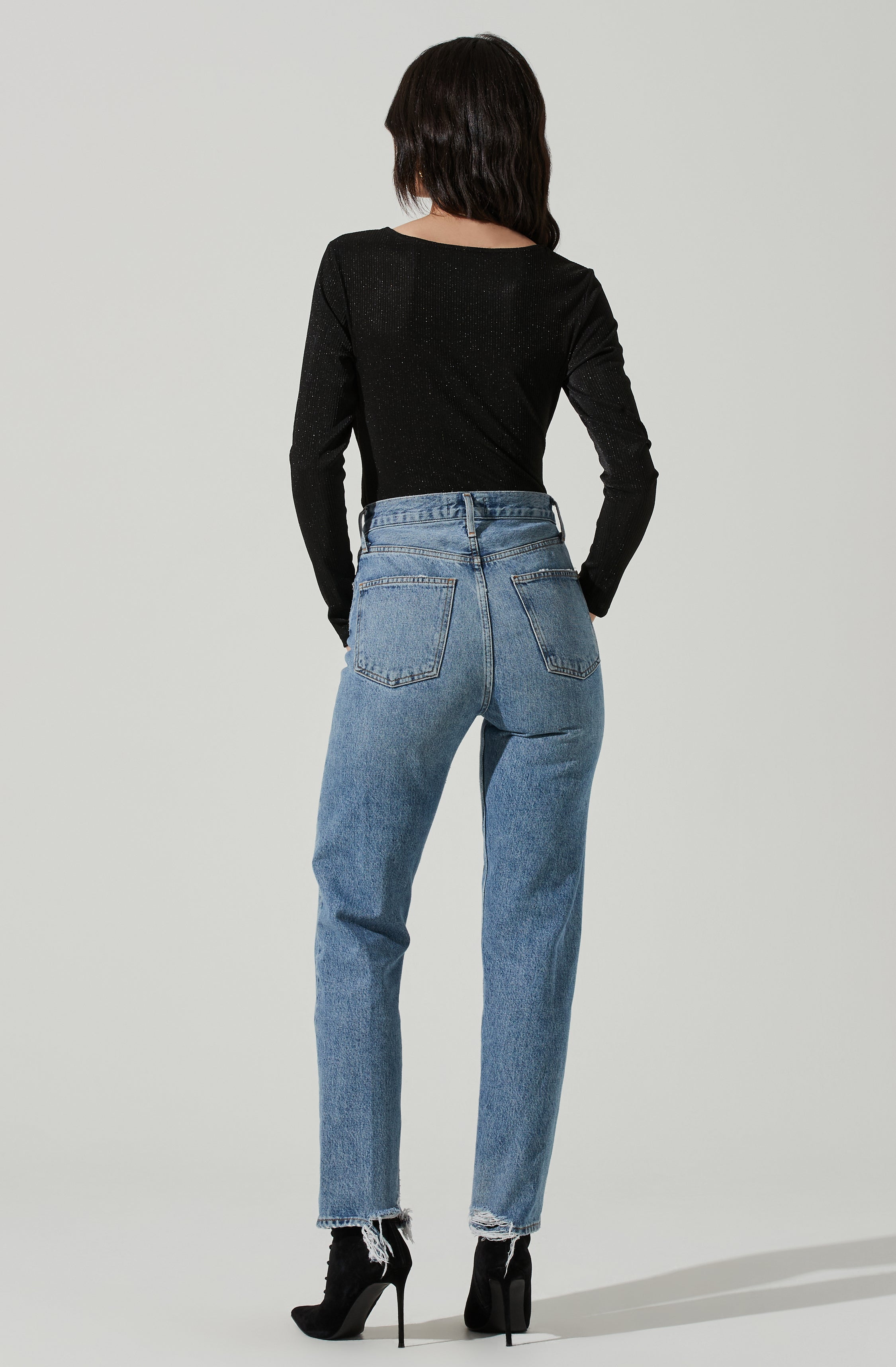 Reese Metallic Twist Front Bodysuit-Aljck