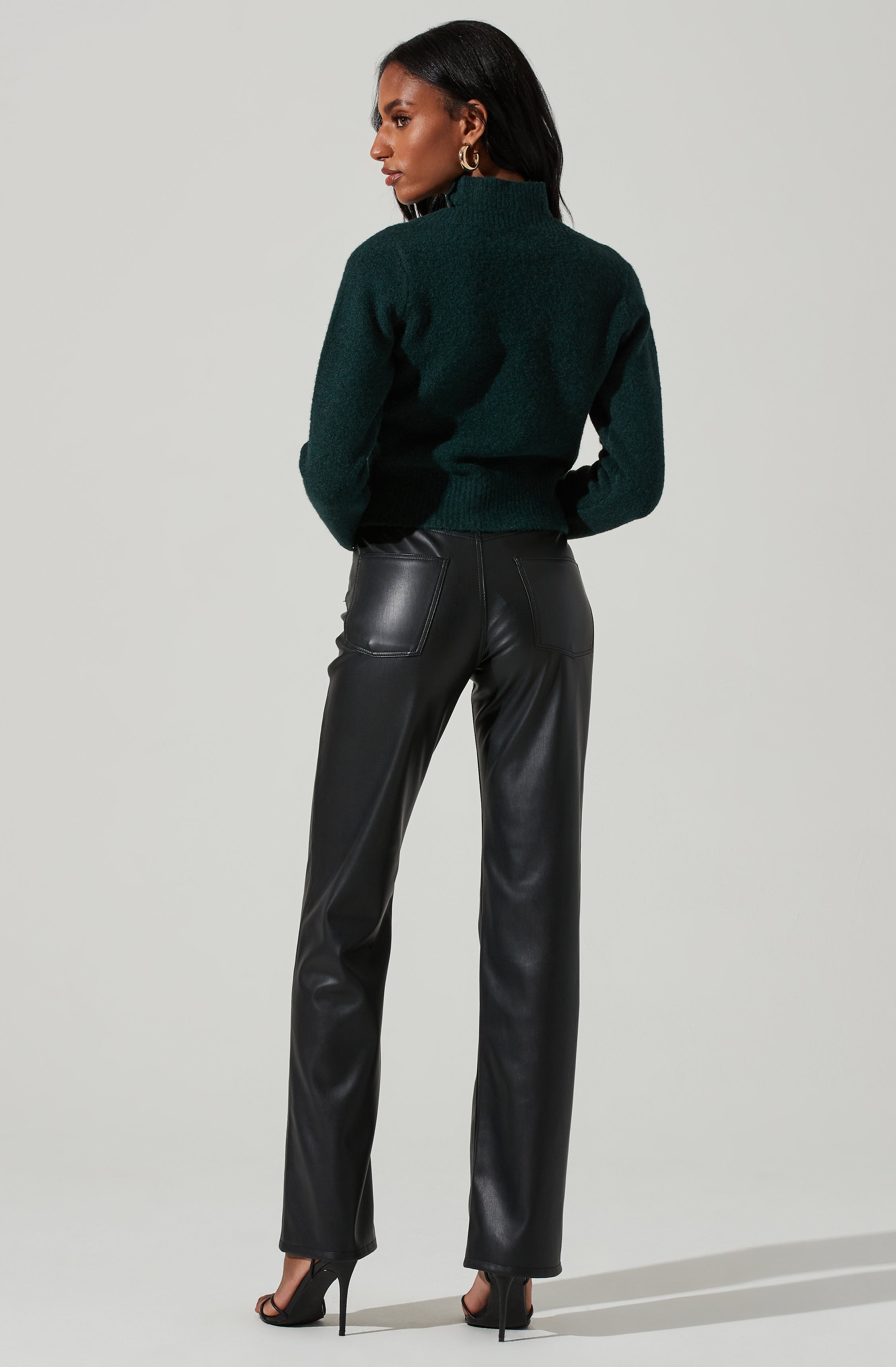 Marion Mock Neck Cutout Sweater-Aljck