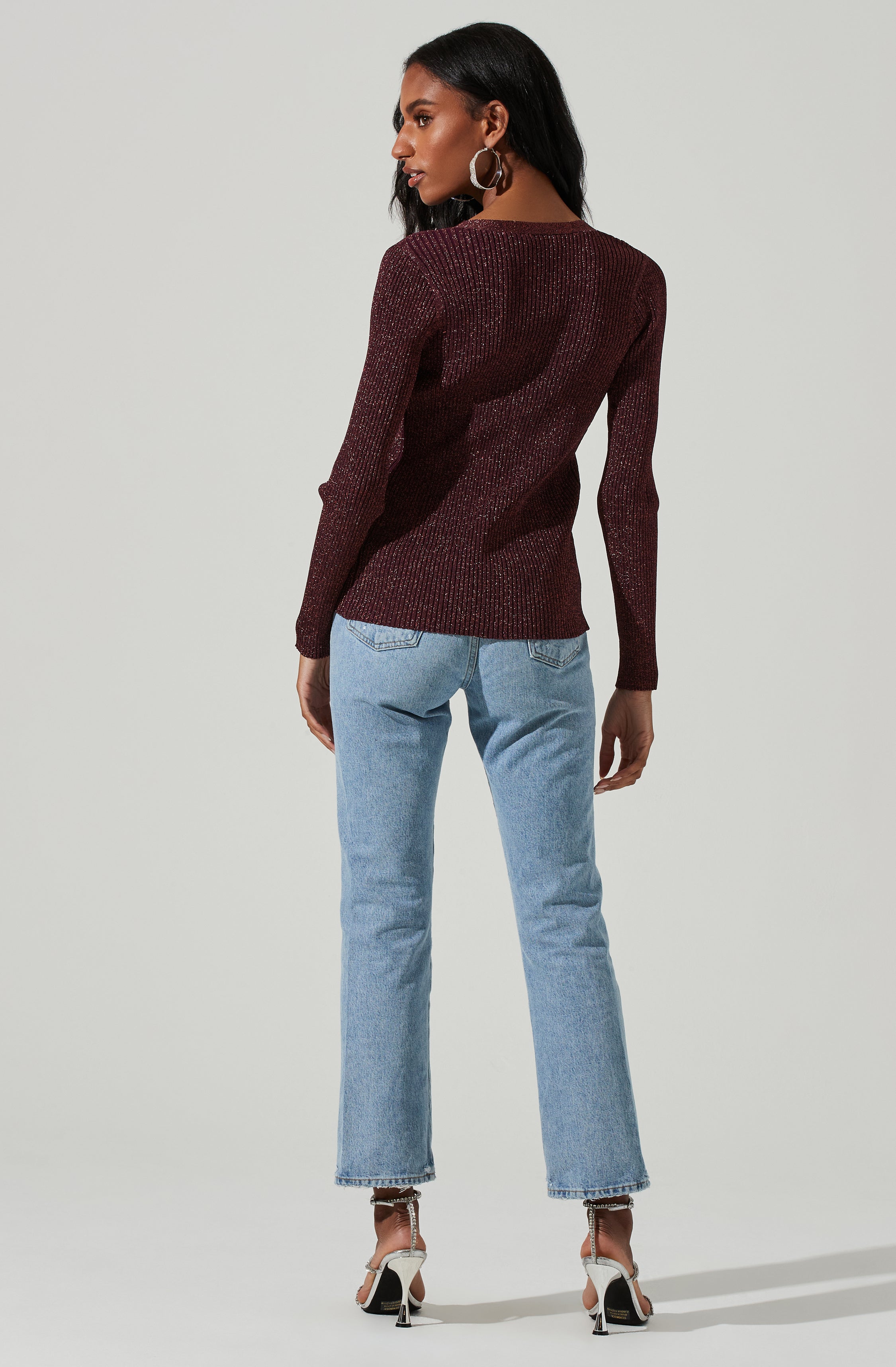 Maude Metallic Button Down Sweater-Aljck