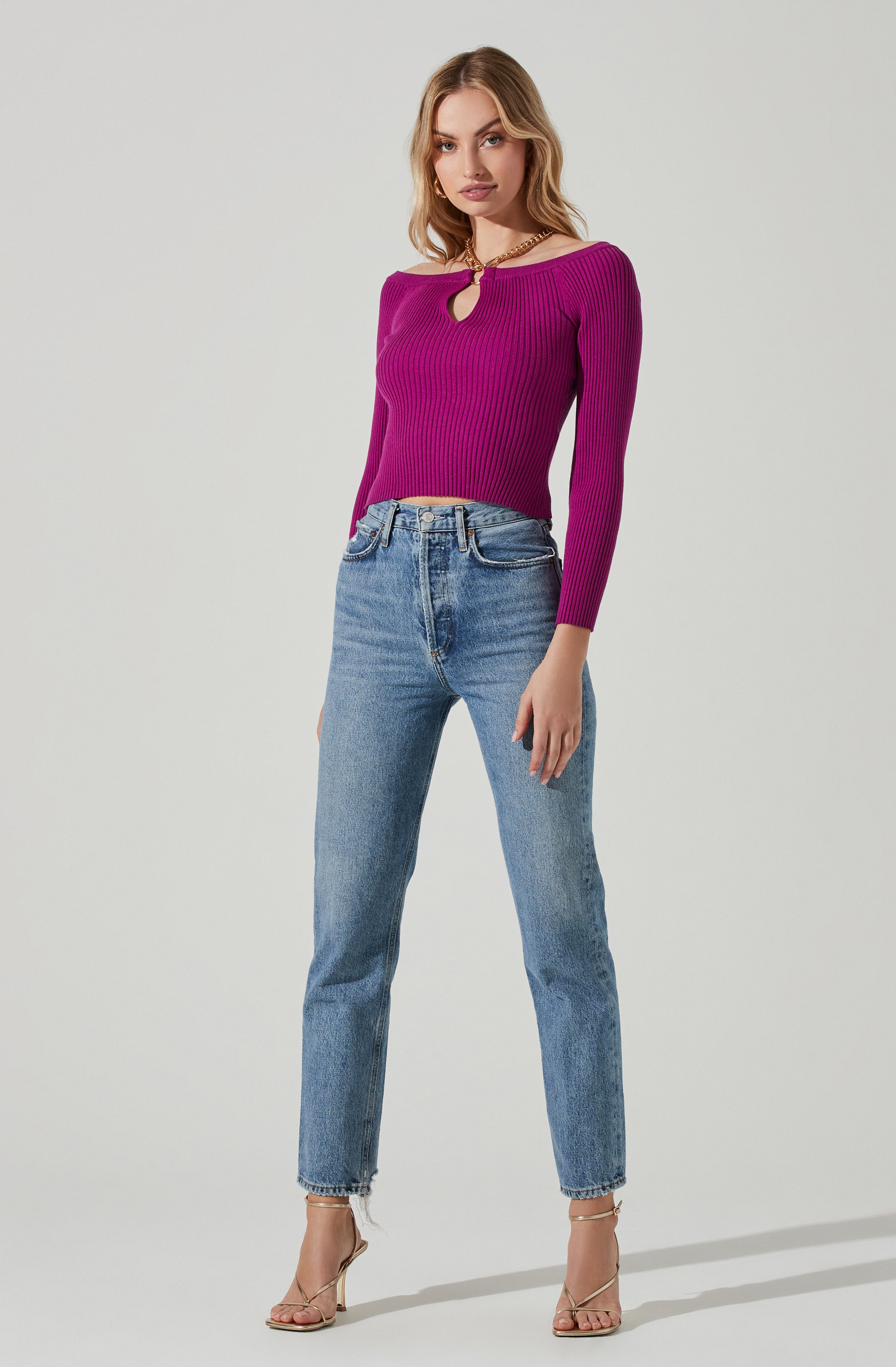 Philippa Chain Strap Sweater-Aljck