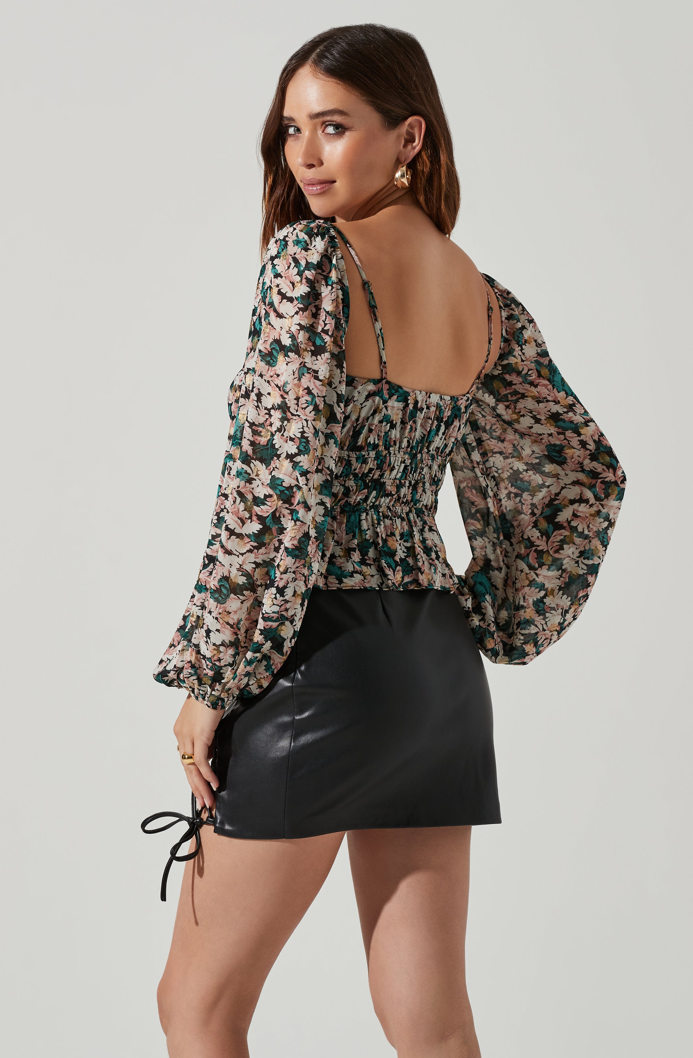 Prudence Floral Peplum Top-Aljck