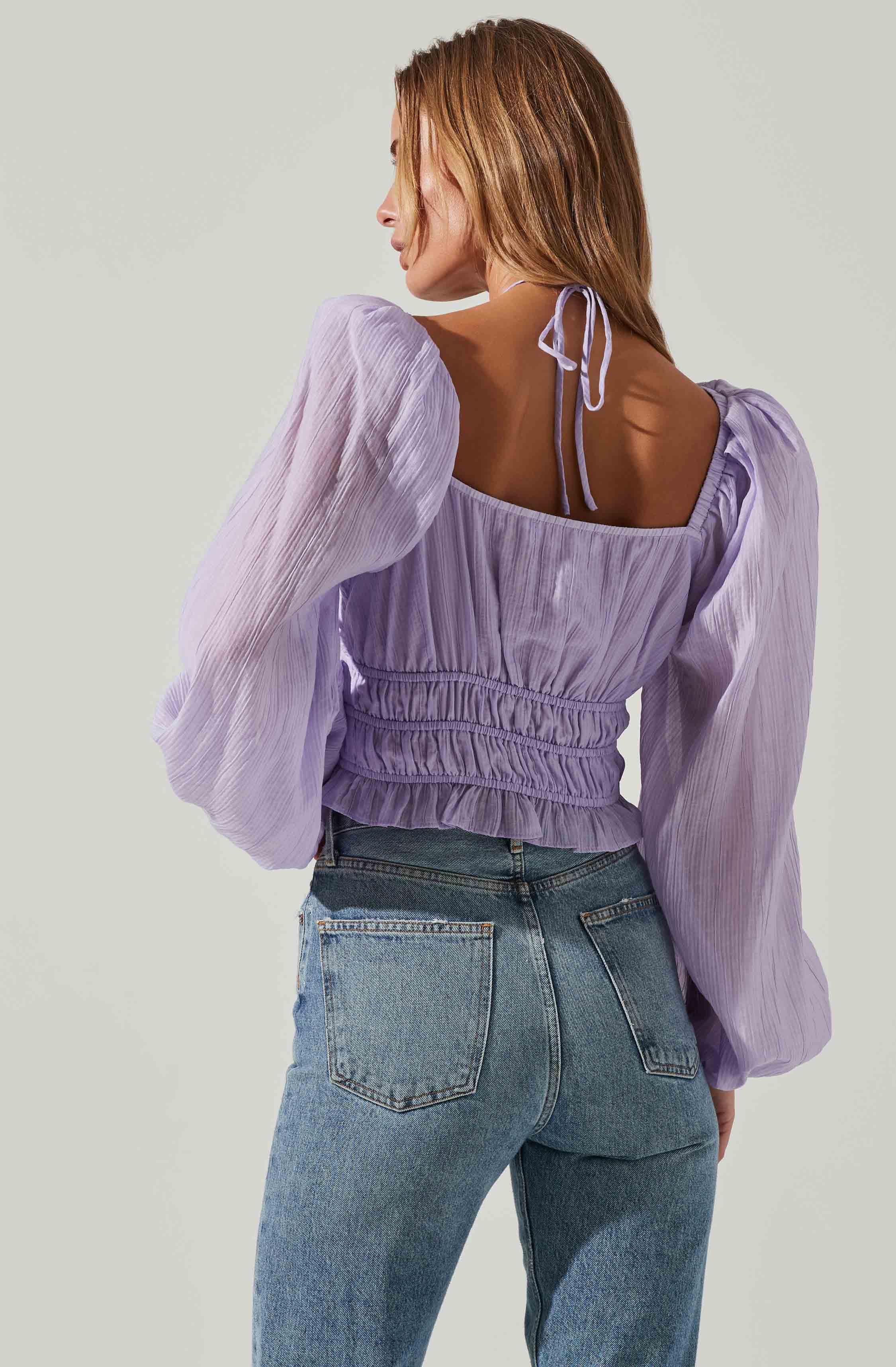 Irwin Puff Sleeve Halter Neck Top-Aljck