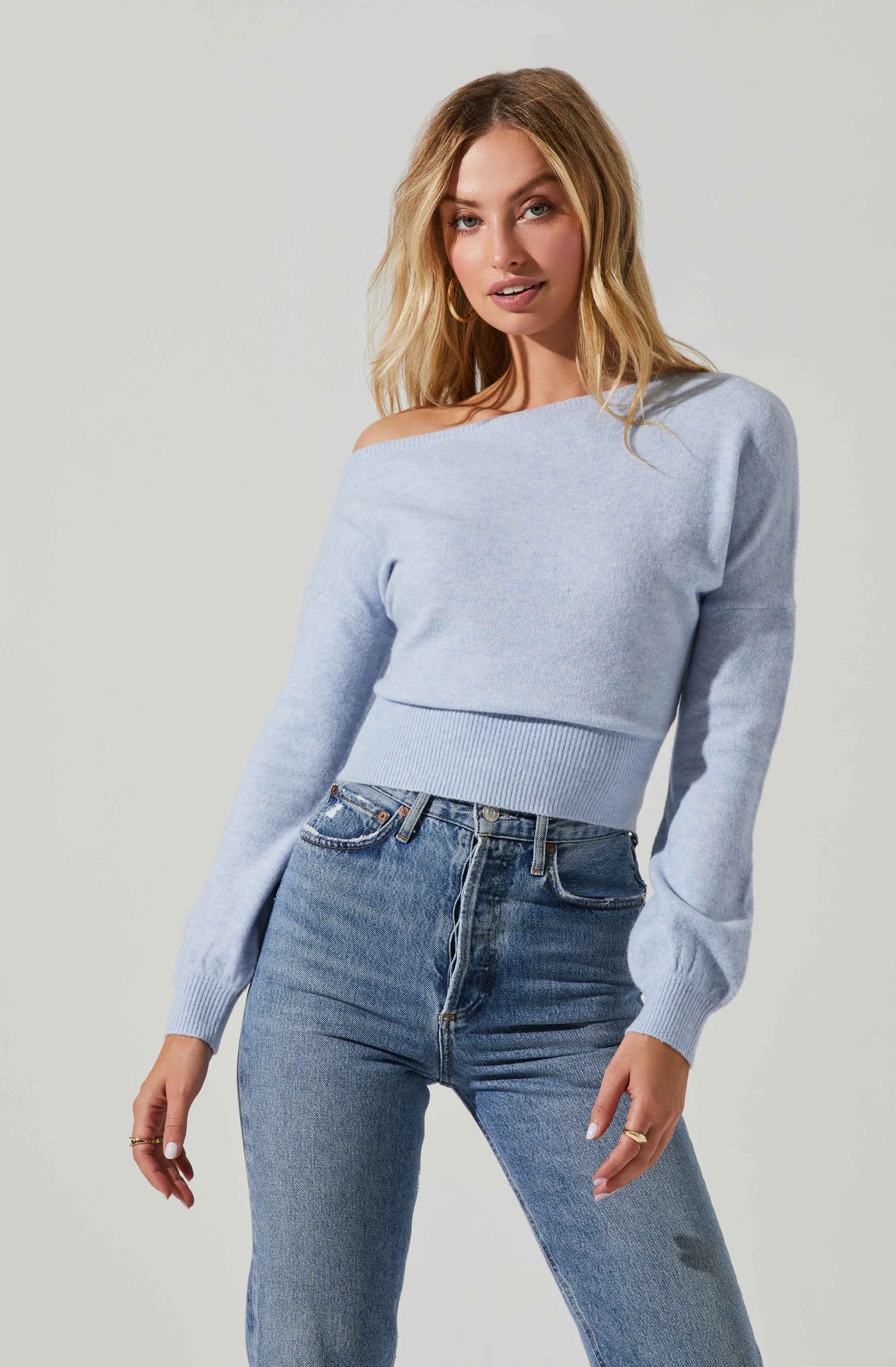 Chantria Off Shoulder Sweater-Aljck