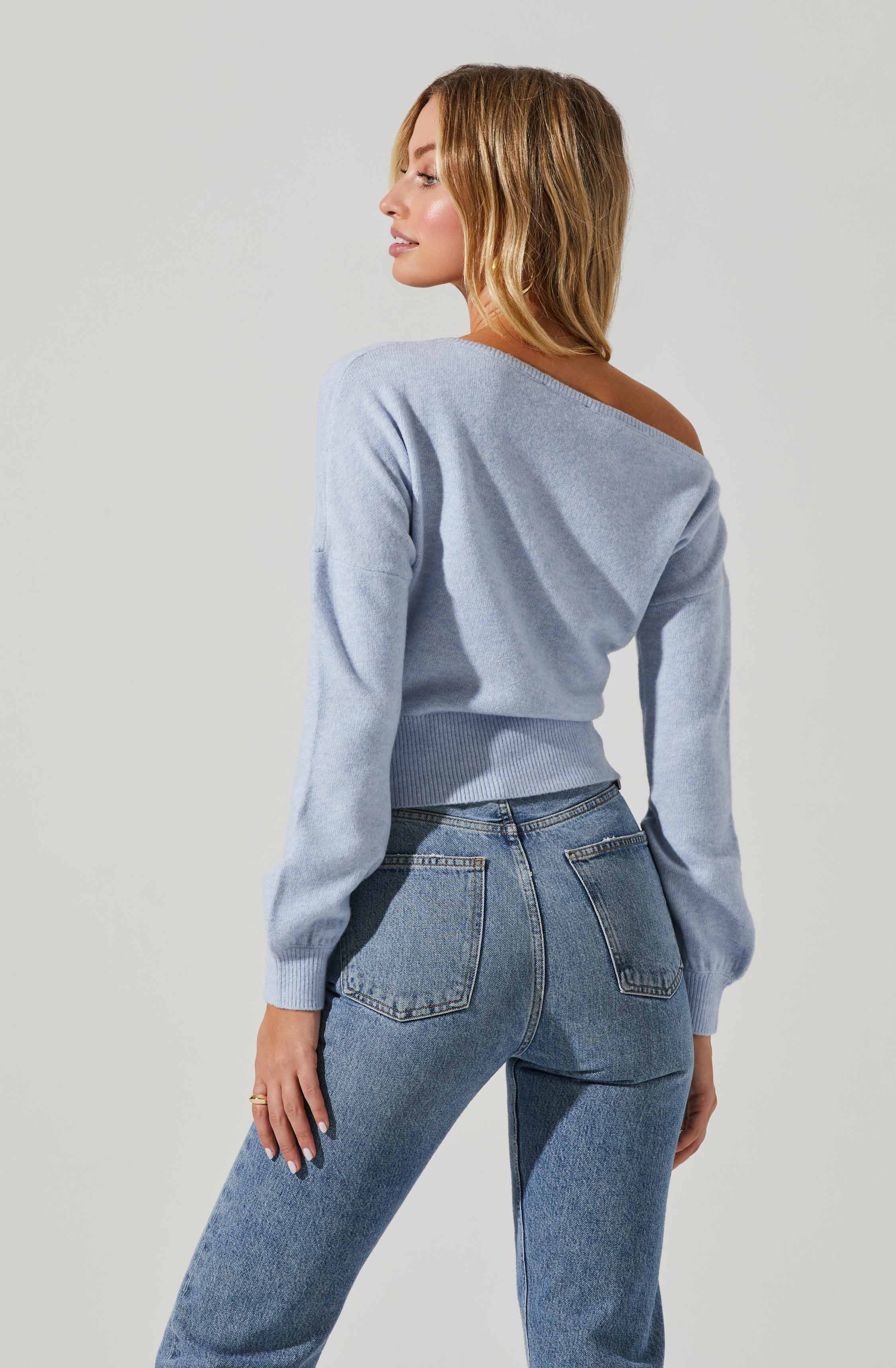 Chantria Off Shoulder Sweater-Aljck