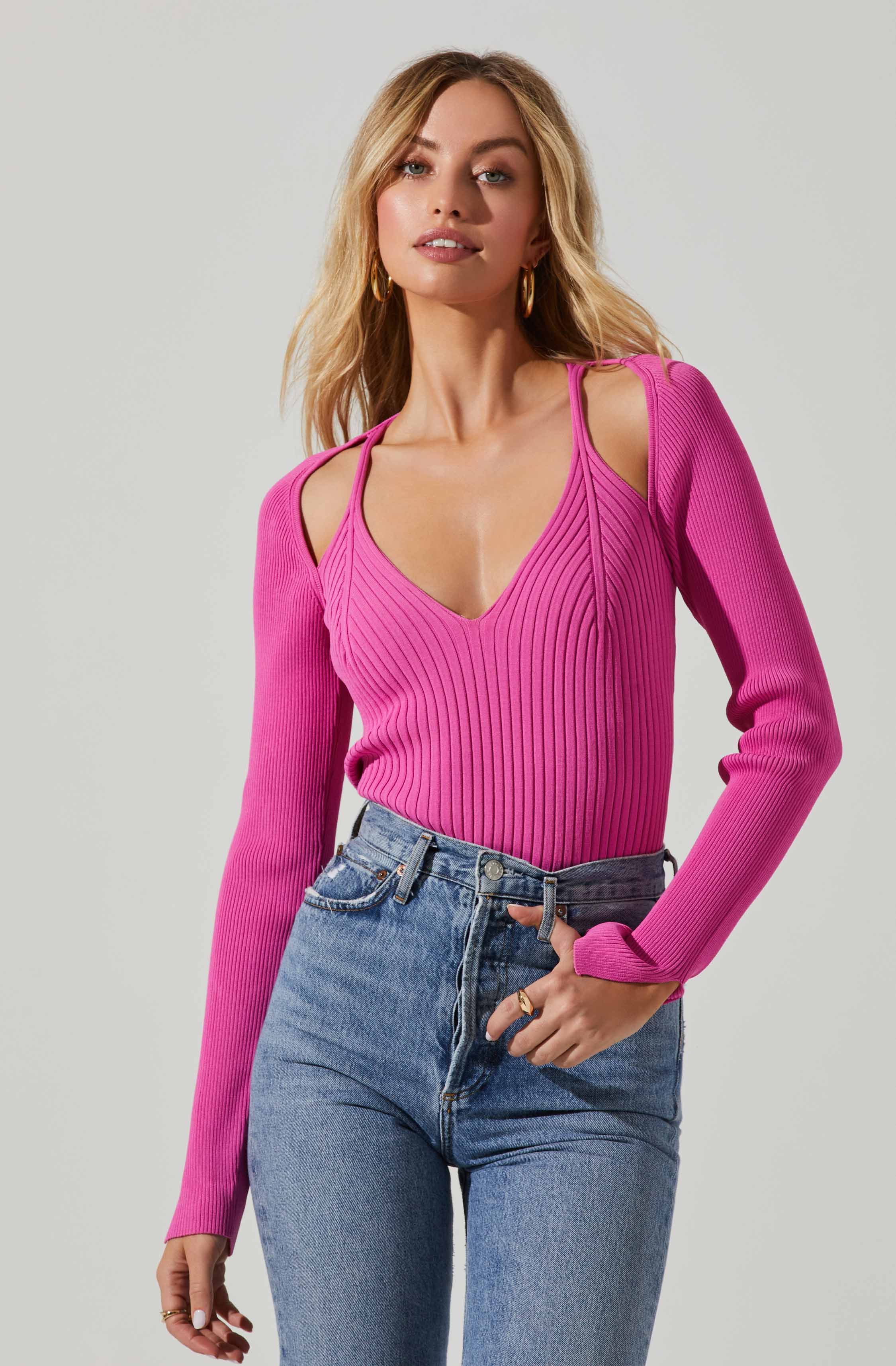 Estefania Shoulder Cutout Sweater-Aljck