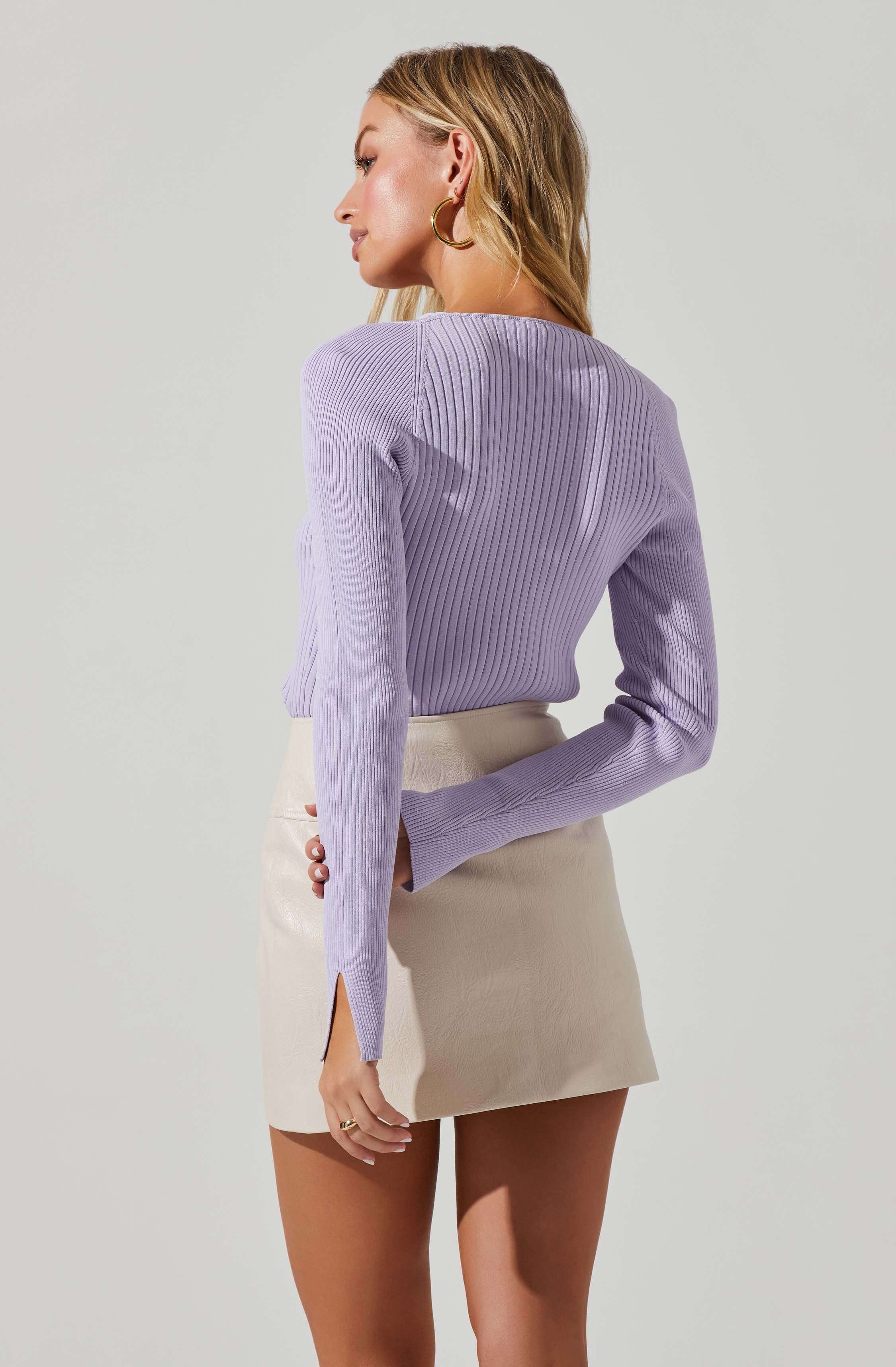 Estefania Shoulder Cutout Sweater-Aljck