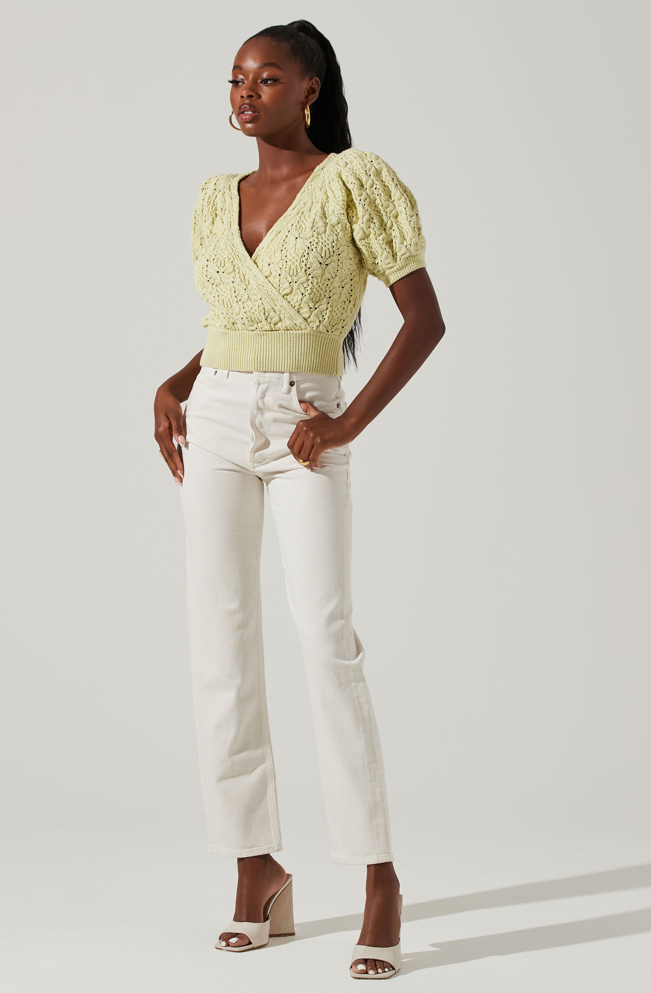 Elowen Puff Sleeve Sweater-Aljck