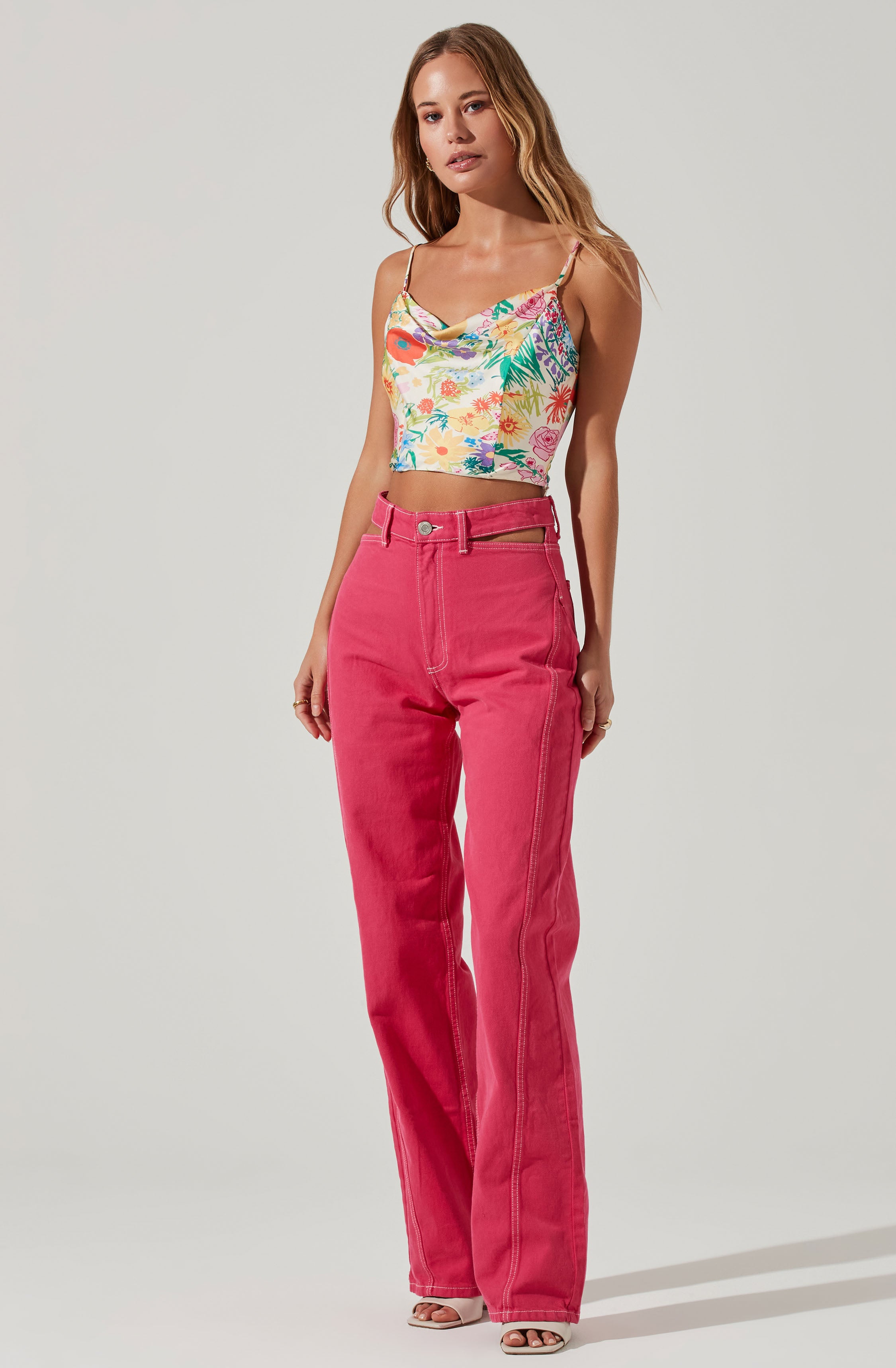 Ellery Floral Crop Top-Aljck