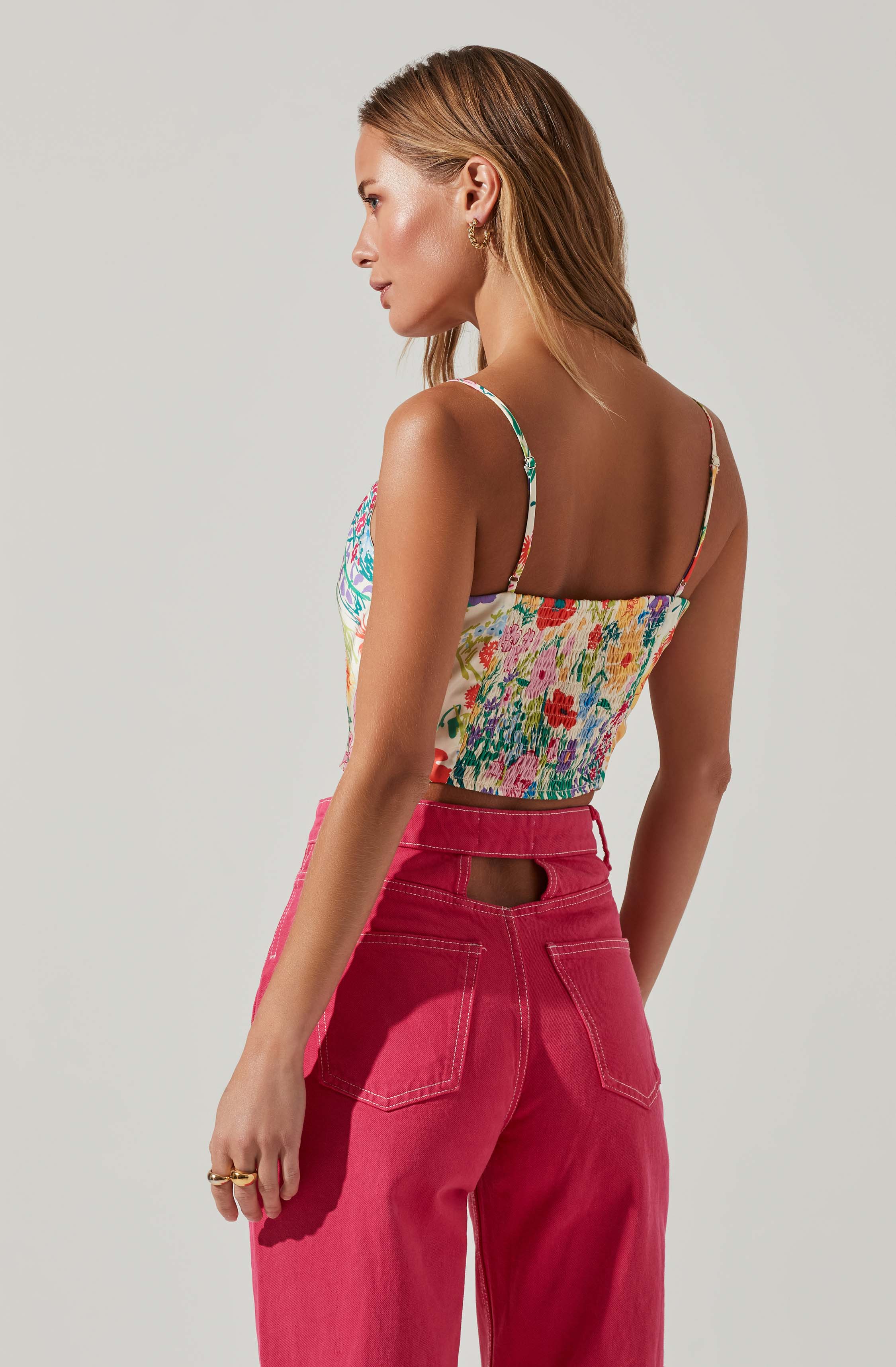 Ellery Floral Crop Top-Aljck