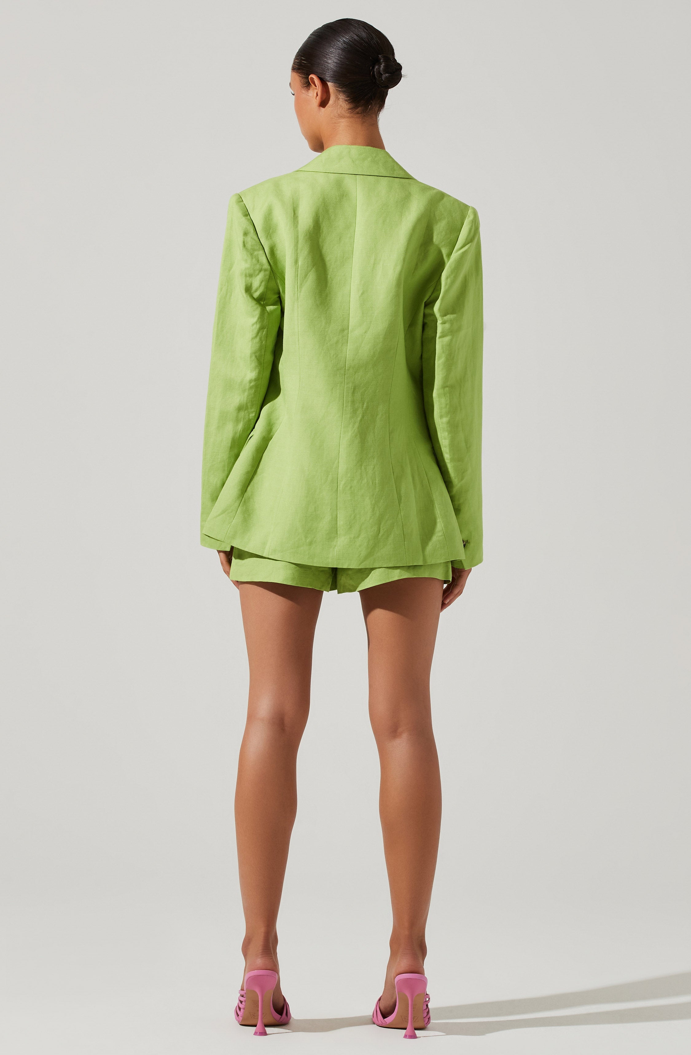 Ayra Front Button Blazer-Aljck