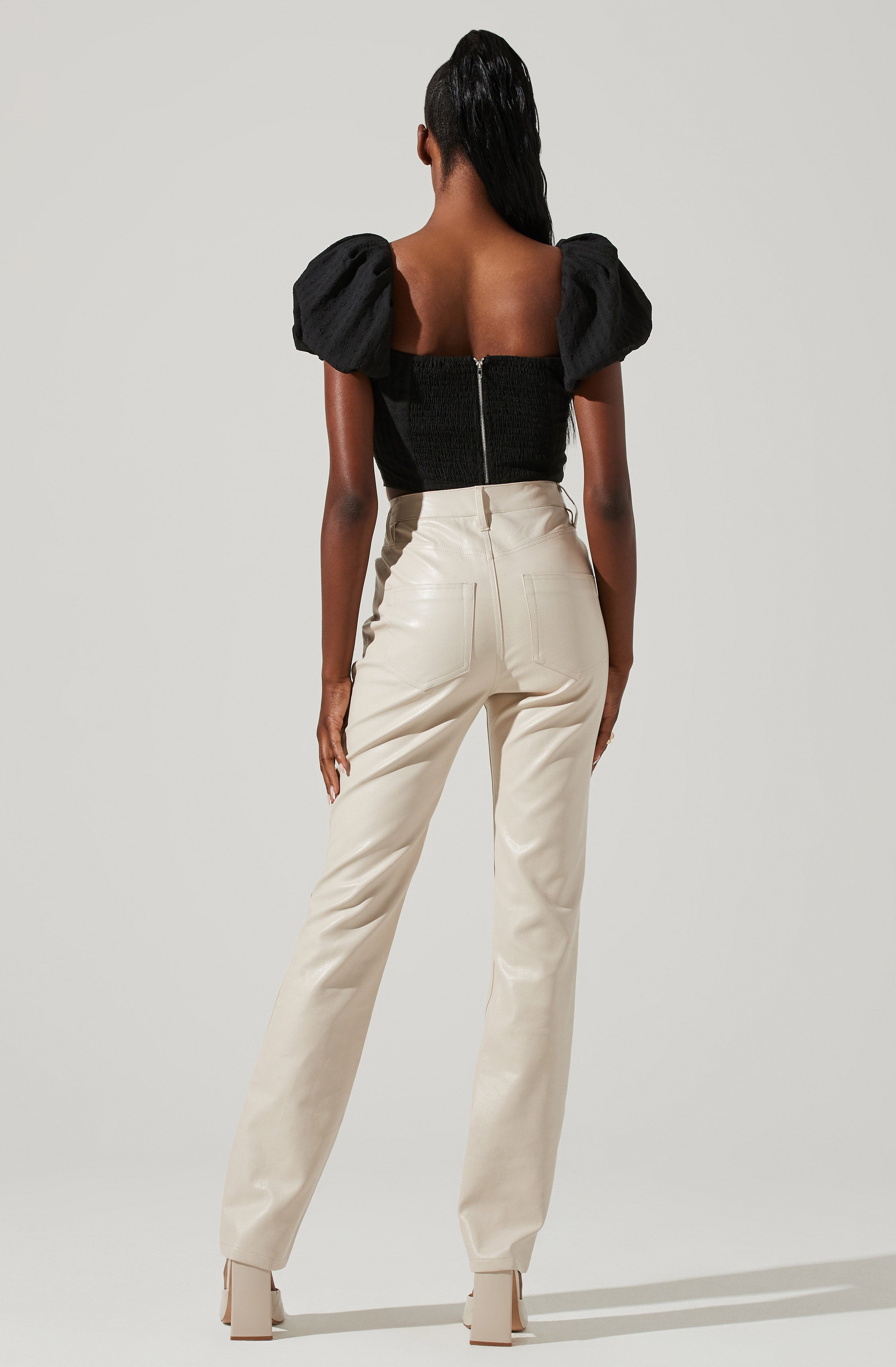 Paola Sweetheart Bustier Puff Sleeve Top-Aljck