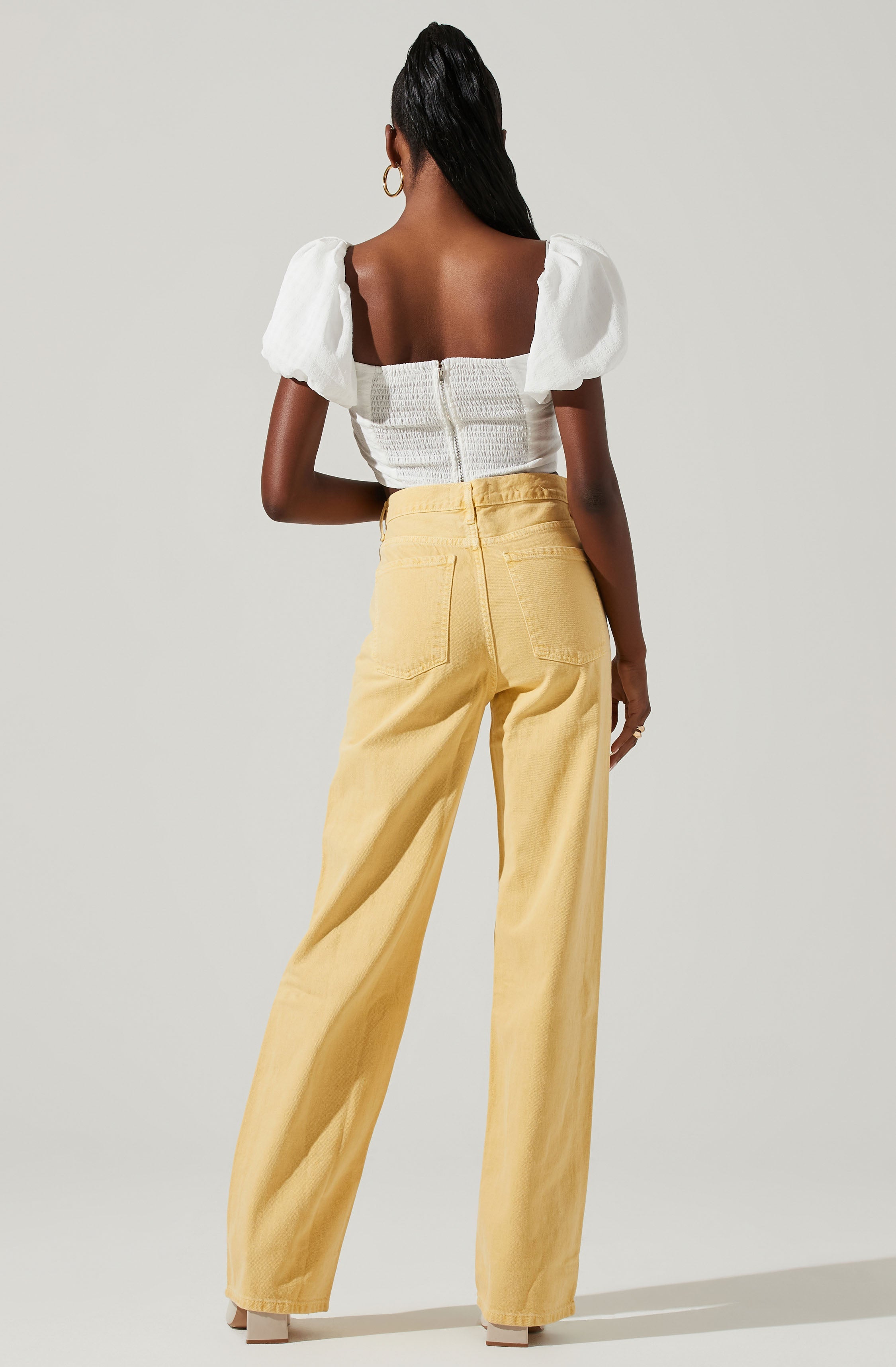 Paola Sweetheart Bustier Puff Sleeve Top-Aljck