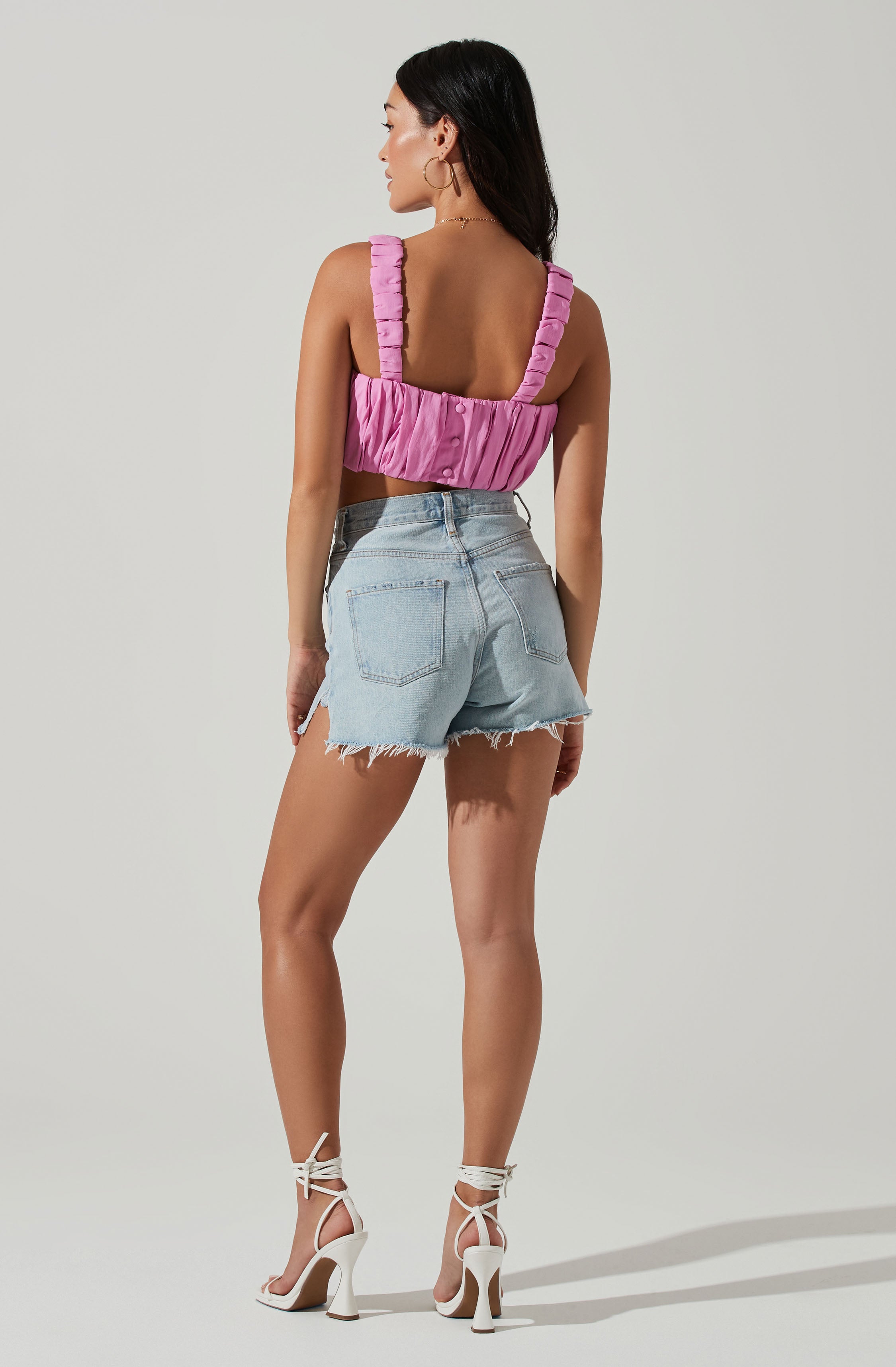 Daija Square Neck Crop Top-Aljck